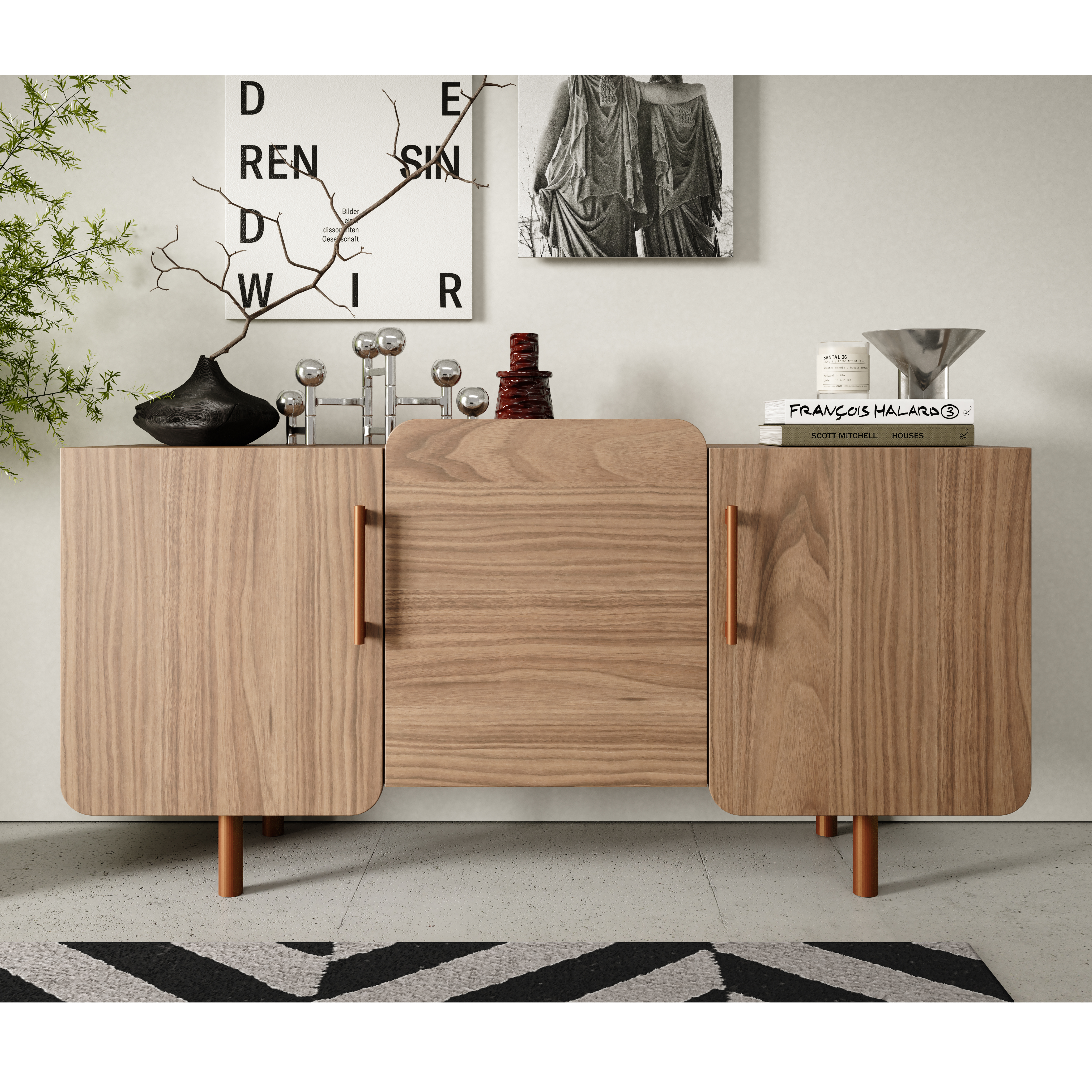 Komoda Livio 165x42cm, Materijal: Laminirana ploča