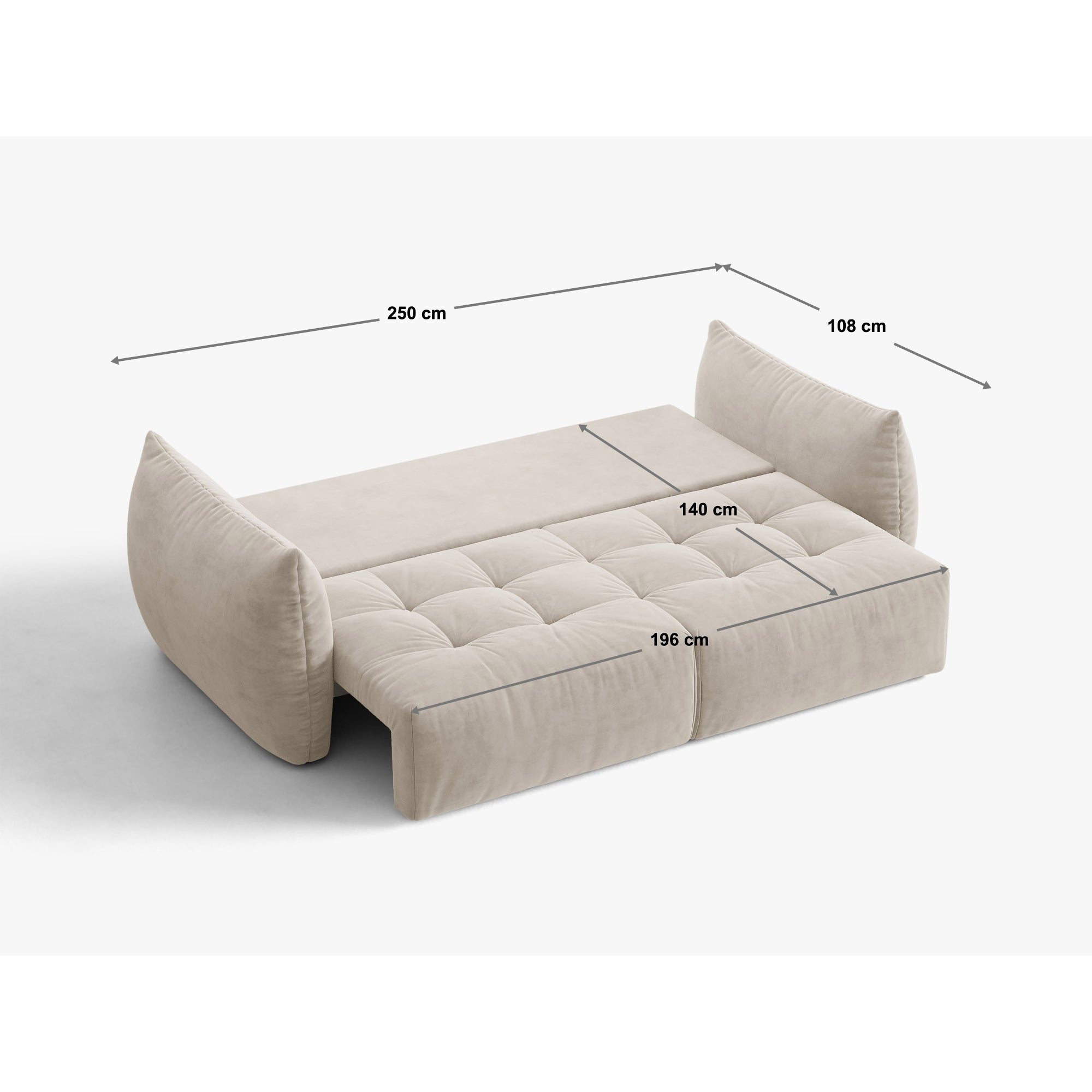 Sofa Bloom 250x108 cm, Materijal: Baršun