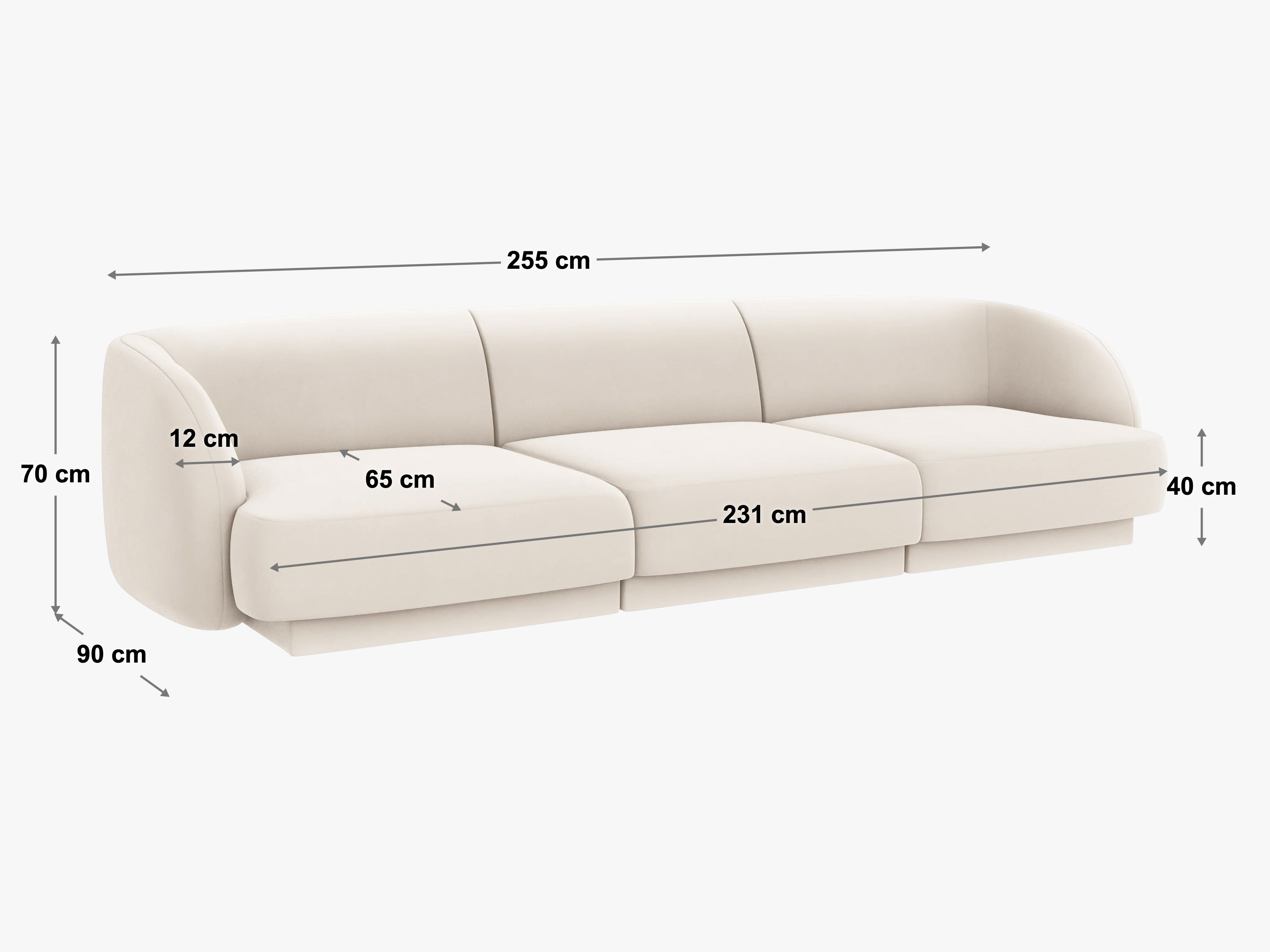 Sofa Miley 255x90cm, Materijal: Boucle