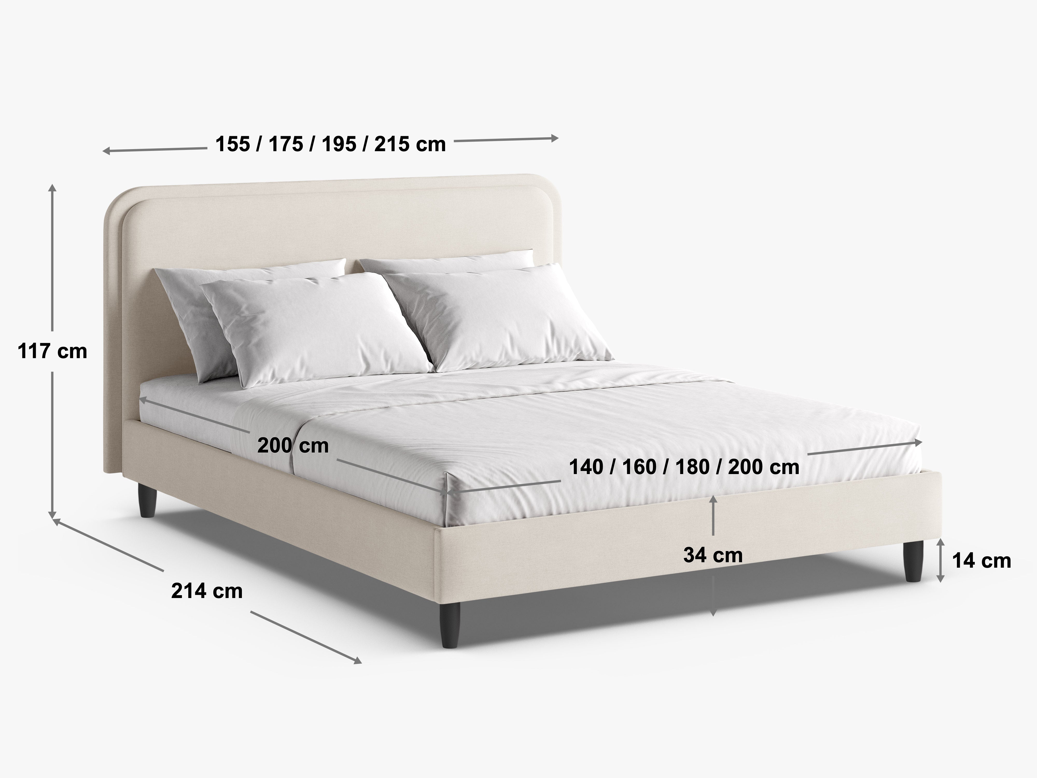 Krevet Aveline, Materijal: Strukturirana tkanina