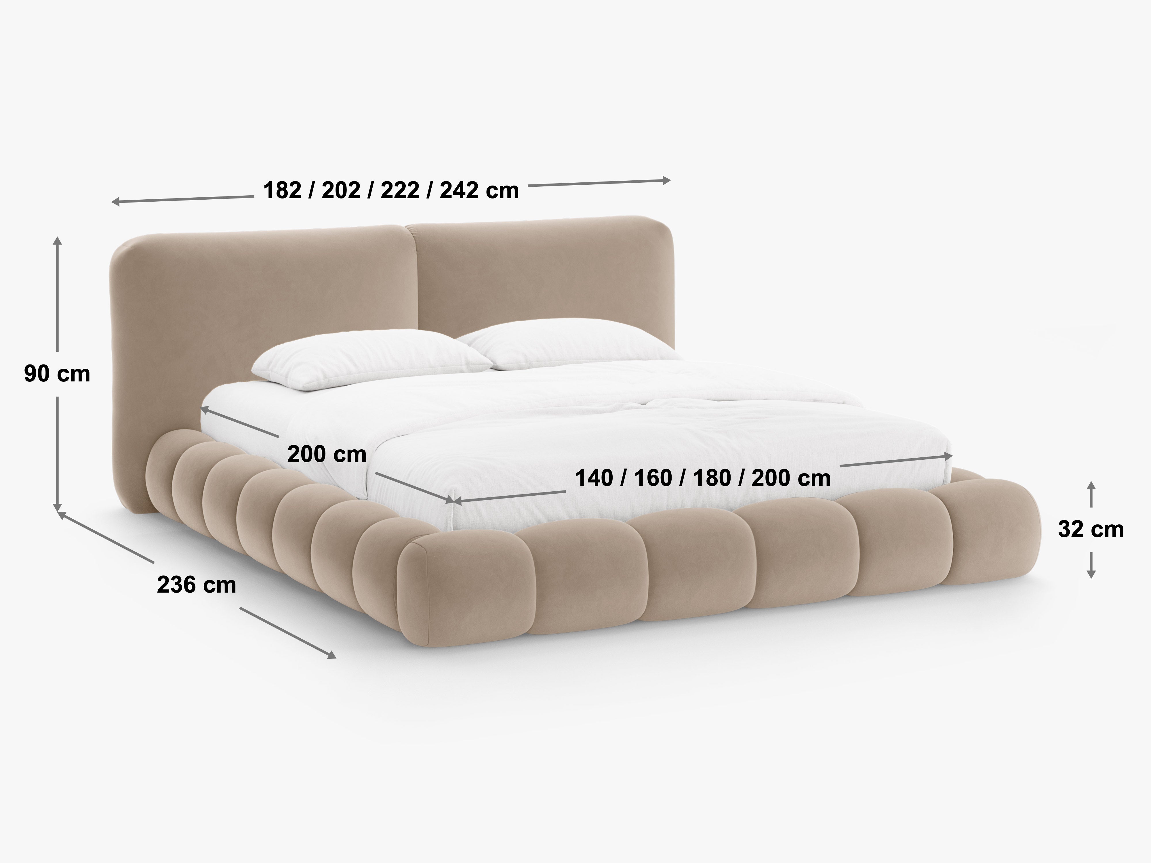 Krevet Solange, Materijal: Chenille
