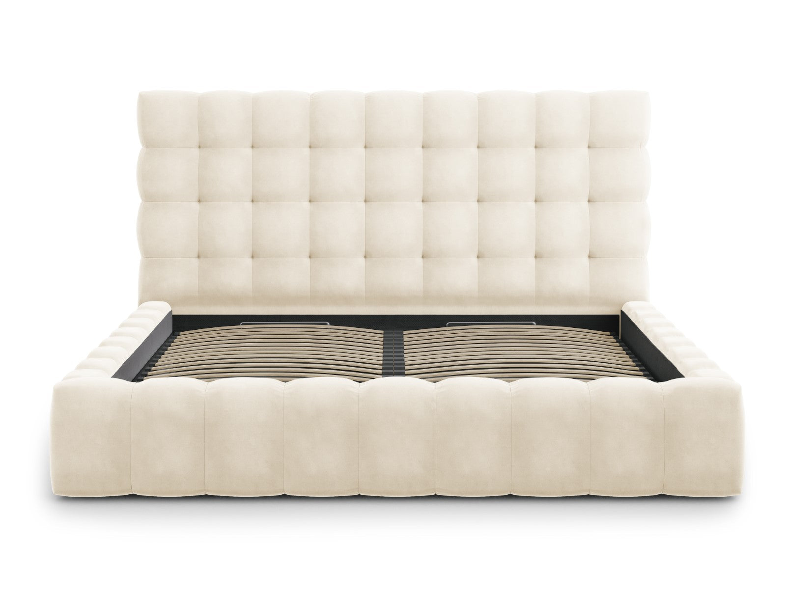 Mamaia okvir kreveta s uzglavljem i sandukom za odlaganje, Materijal: Baršun