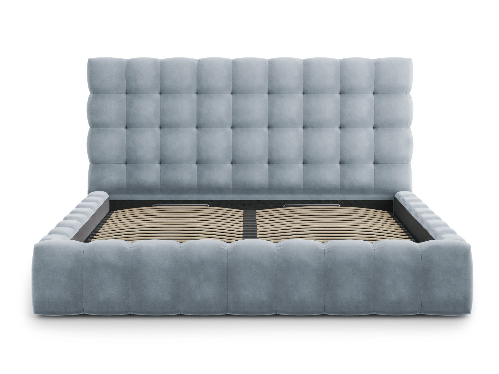 Mamaia okvir kreveta s uzglavljem i sandukom za odlaganje, Materijal: Baršun