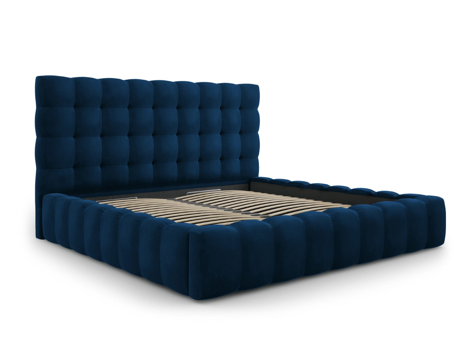 Mamaia okvir kreveta s uzglavljem i sandukom za odlaganje, Materijal: Baršun