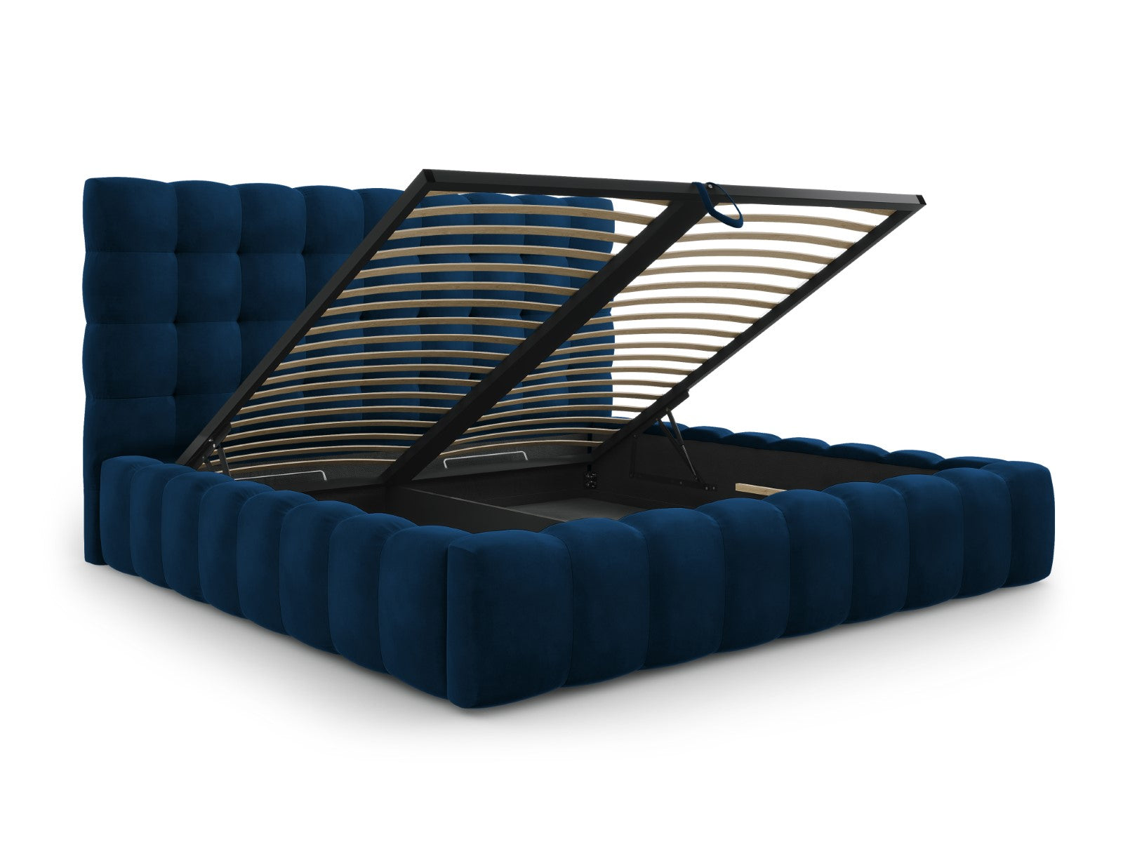 Mamaia okvir kreveta s uzglavljem i sandukom za odlaganje, Materijal: Baršun