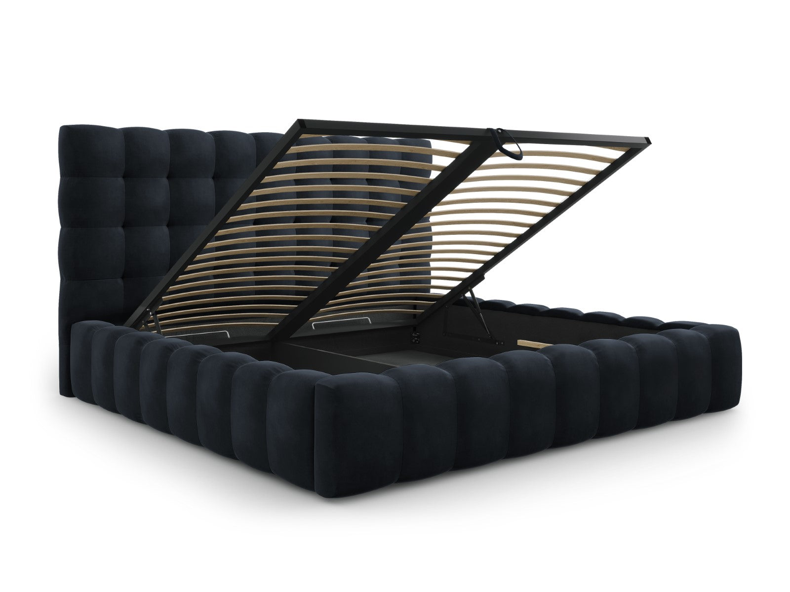 Mamaia okvir kreveta s uzglavljem i sandukom za odlaganje, Materijal: Baršun