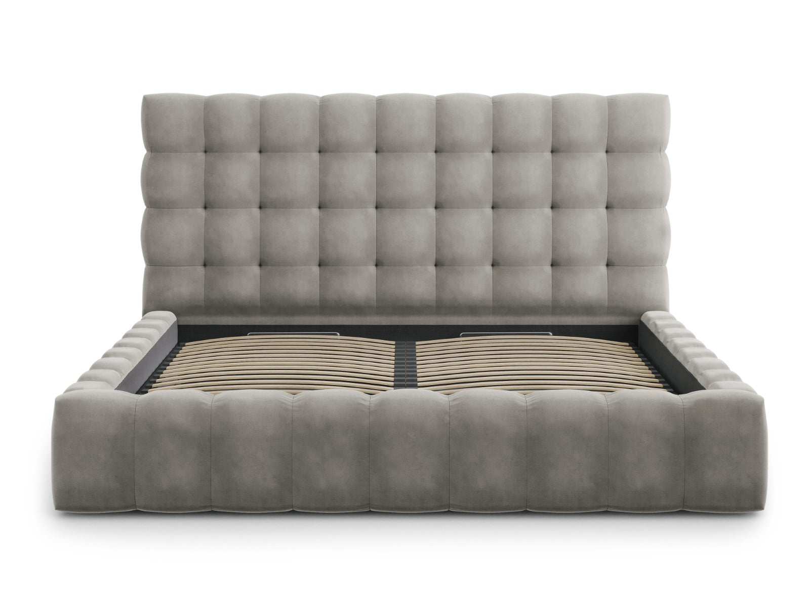 Mamaia okvir kreveta s uzglavljem i sandukom za odlaganje, Materijal: Baršun