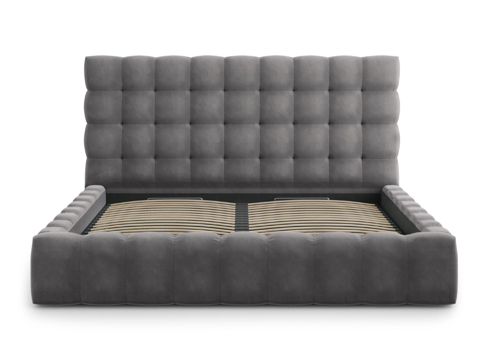 Mamaia okvir kreveta s uzglavljem i sandukom za odlaganje, Materijal: Baršun