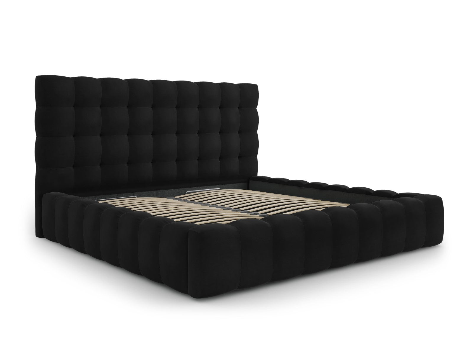 Mamaia okvir kreveta s uzglavljem i sandukom za odlaganje, Materijal: Baršun