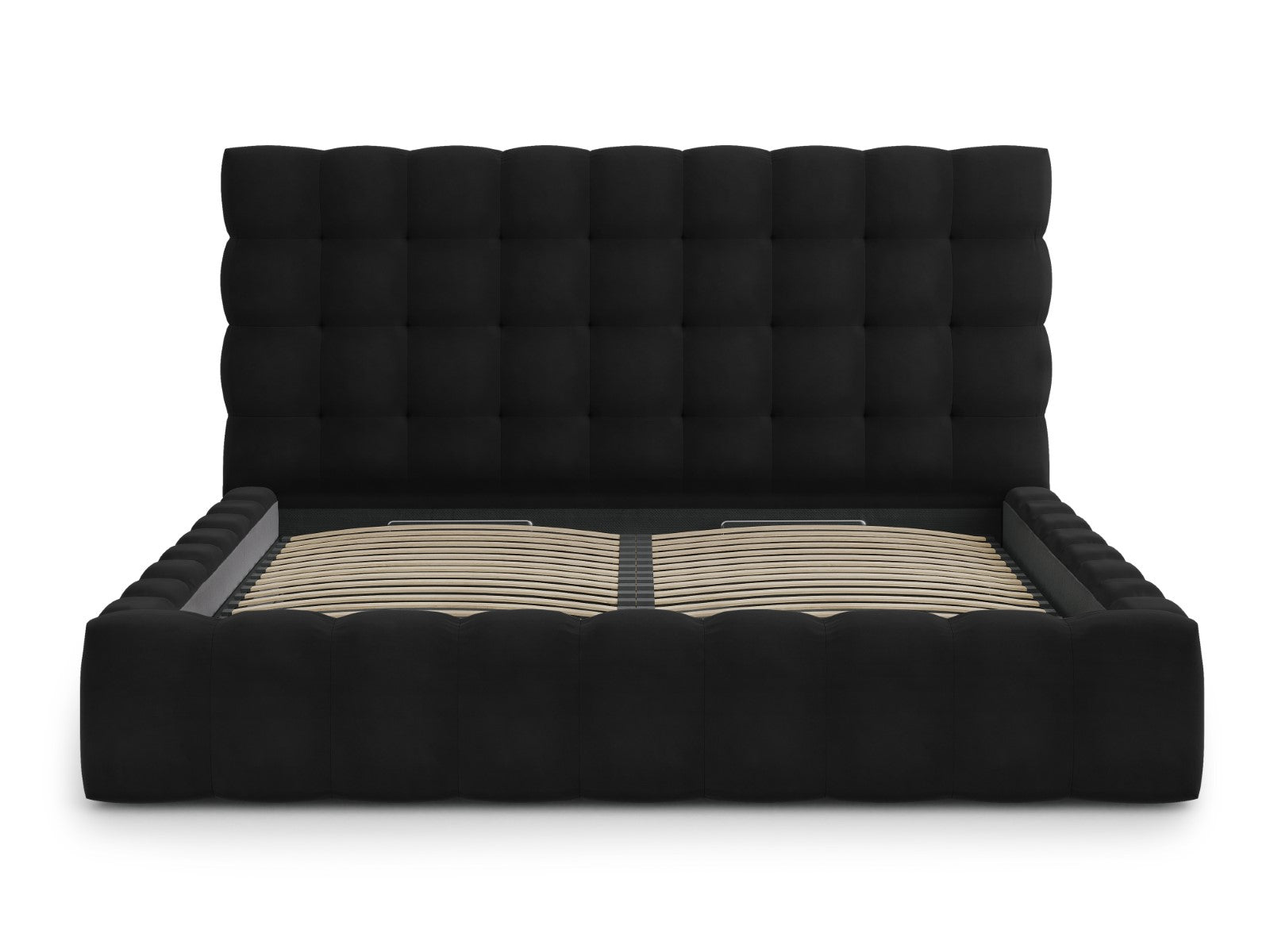 Mamaia okvir kreveta s uzglavljem i sandukom za odlaganje, Materijal: Baršun