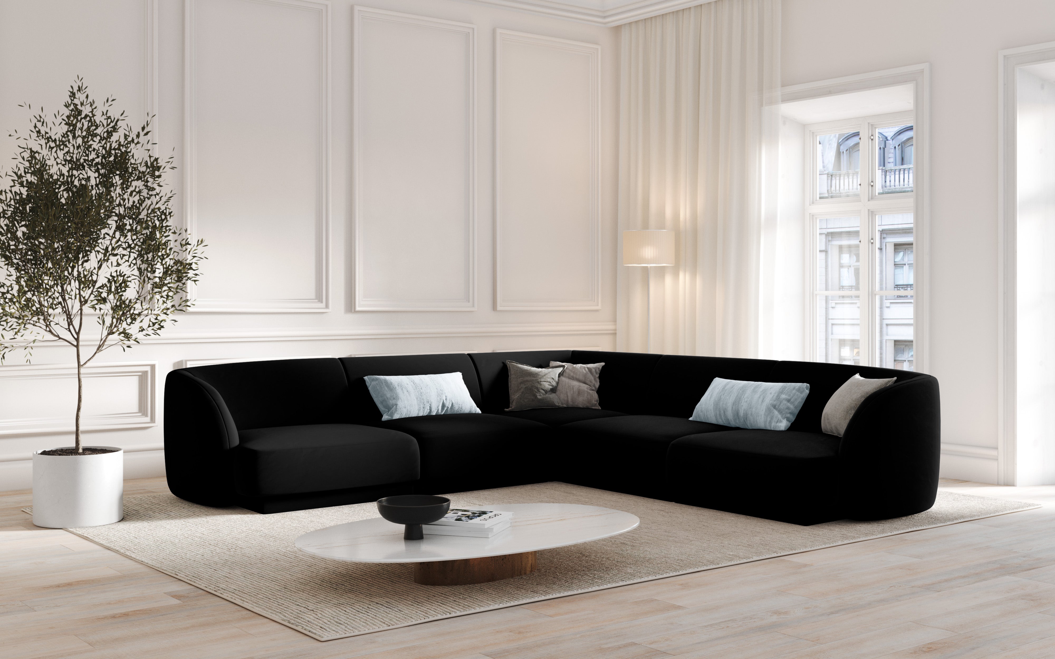 Kutna garnitura Miley 255x255cm, Materijal: Baršun