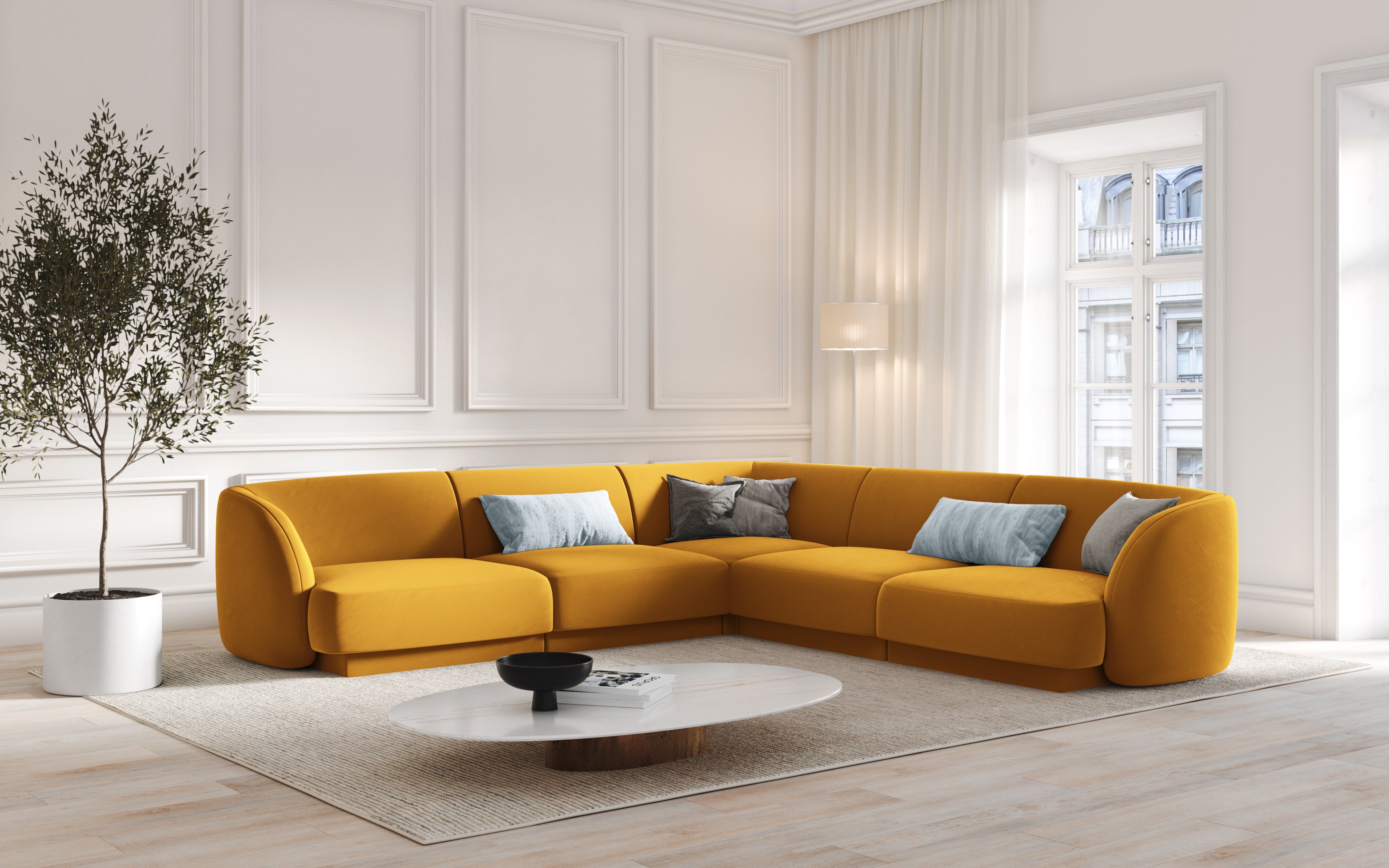 Kutna garnitura Miley 255x255cm, Materijal: Baršun