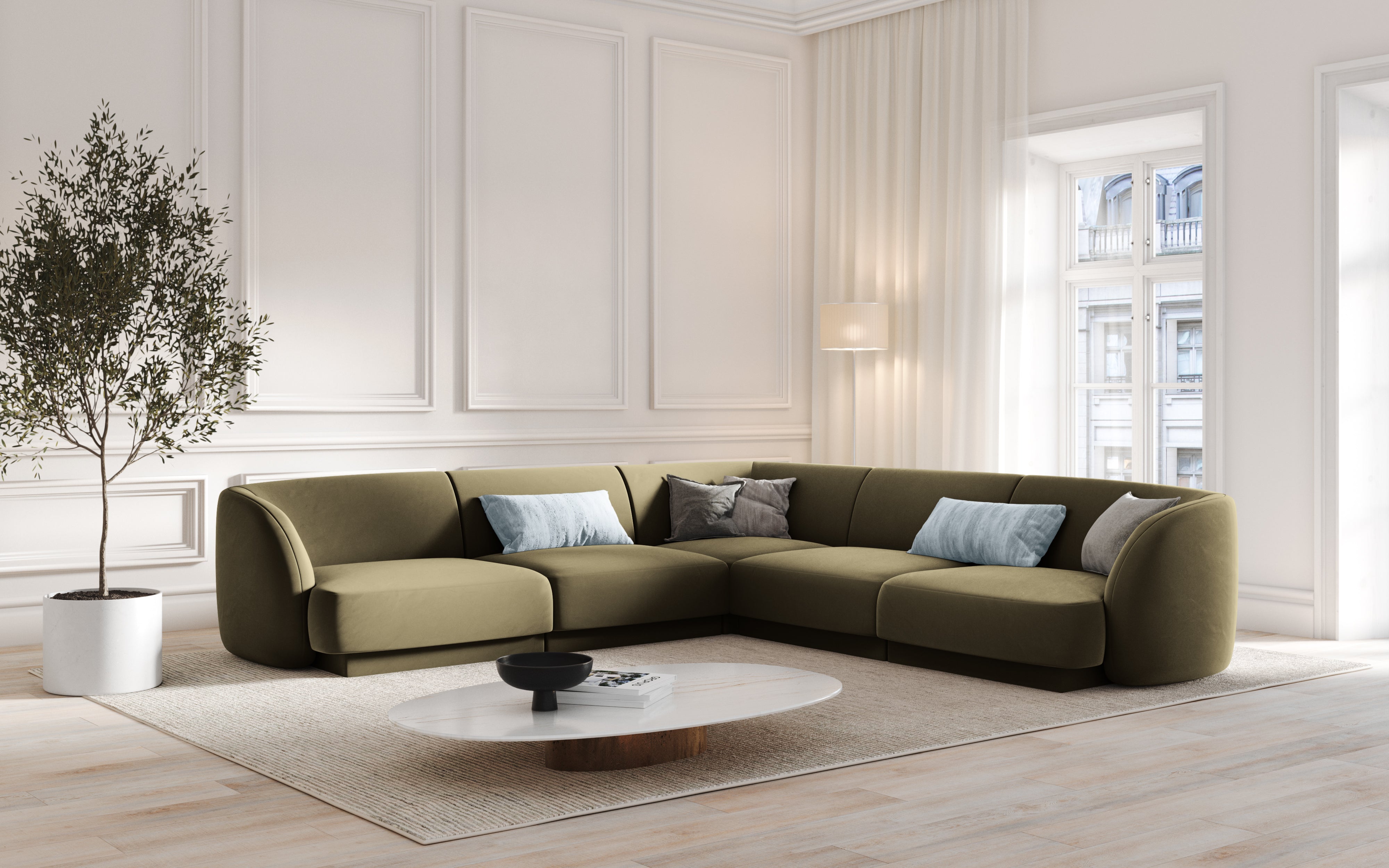 Kutna garnitura Miley 255x255cm, Materijal: Baršun