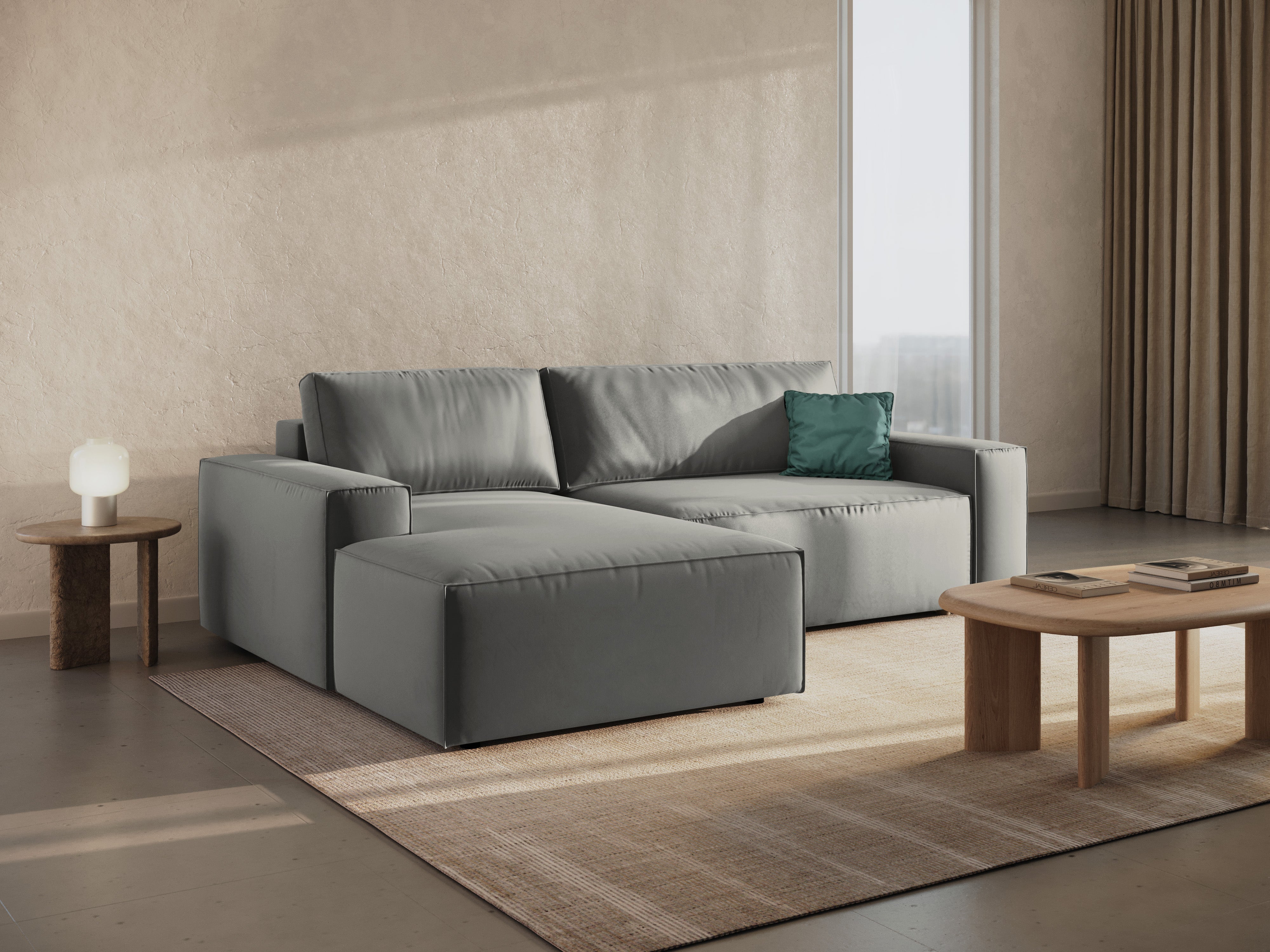 Kutna garnitura Na Razvlačenje Jodie 246x151cm, Materijal: Baršun