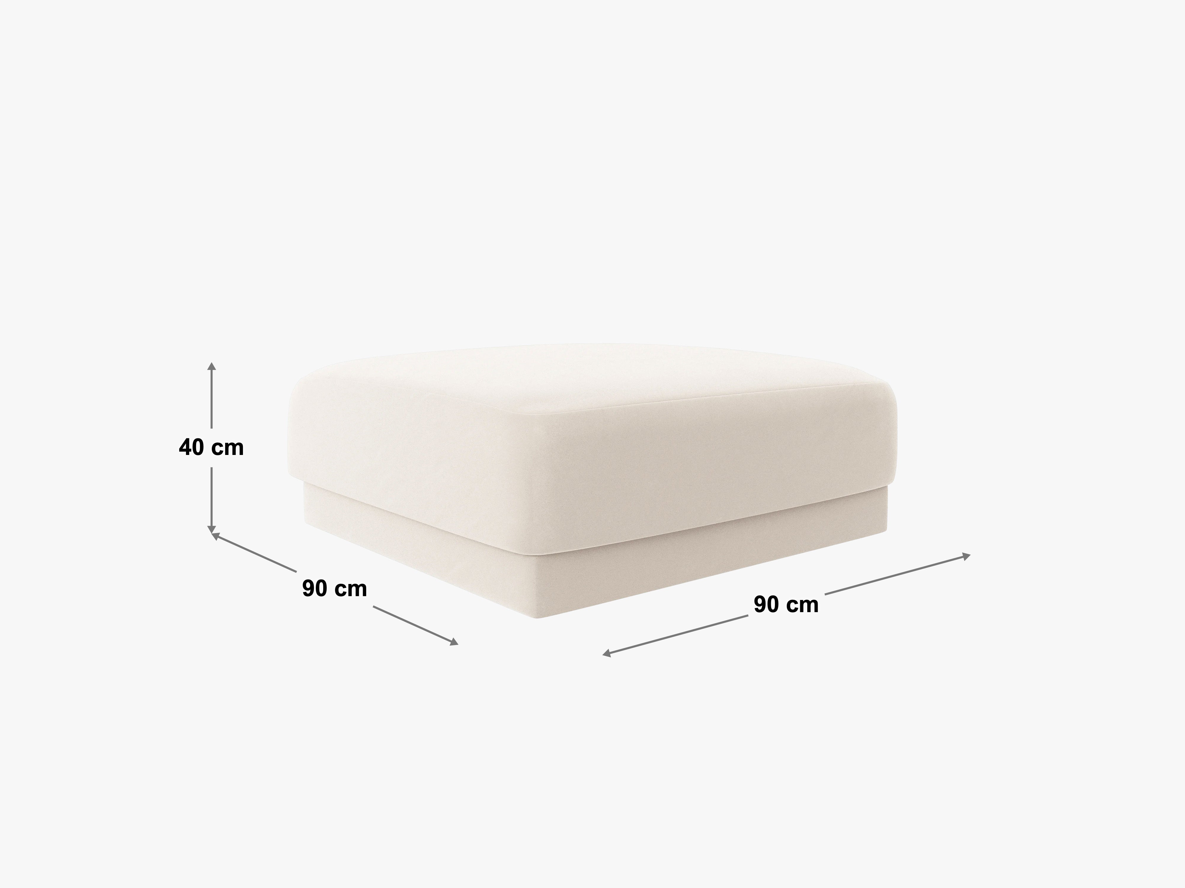 Miley tabure 90x90cm, Materijal: Chenille