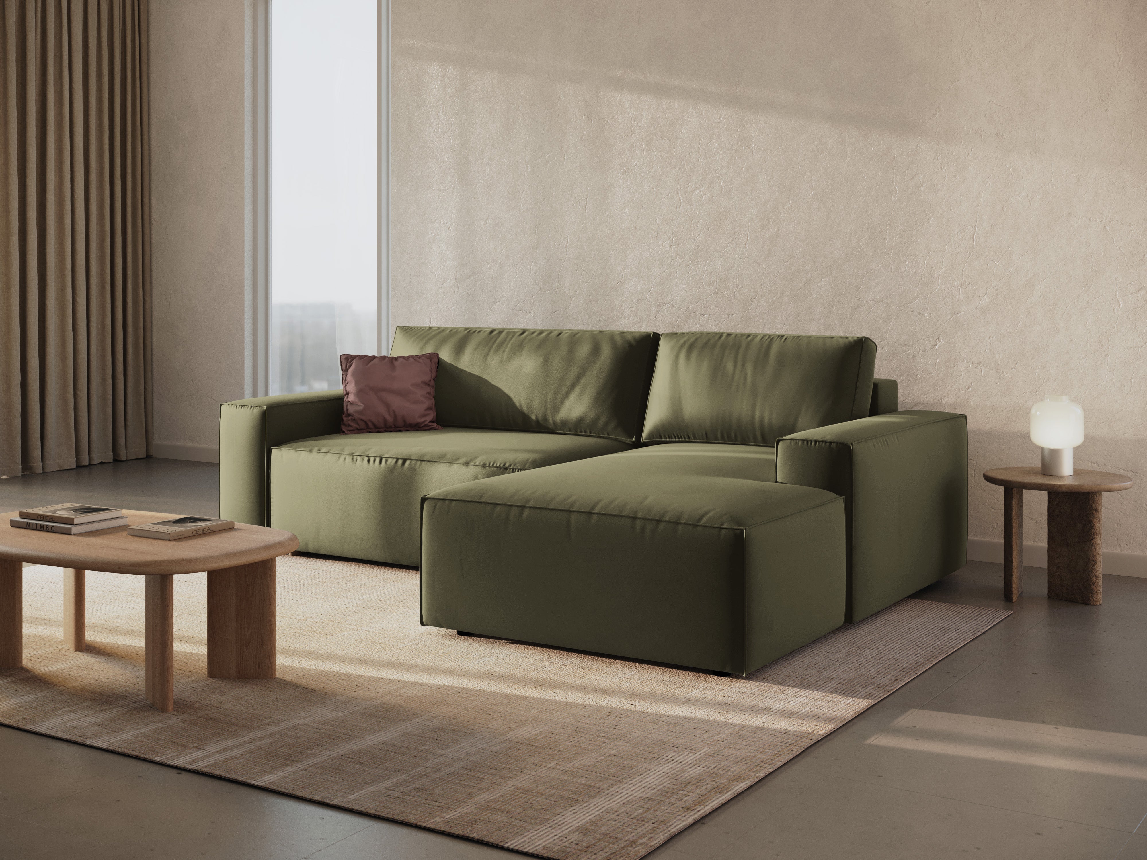 Kutna garnitura Na Razvlačenje Jodie 246x151cm, Materijal: Baršun