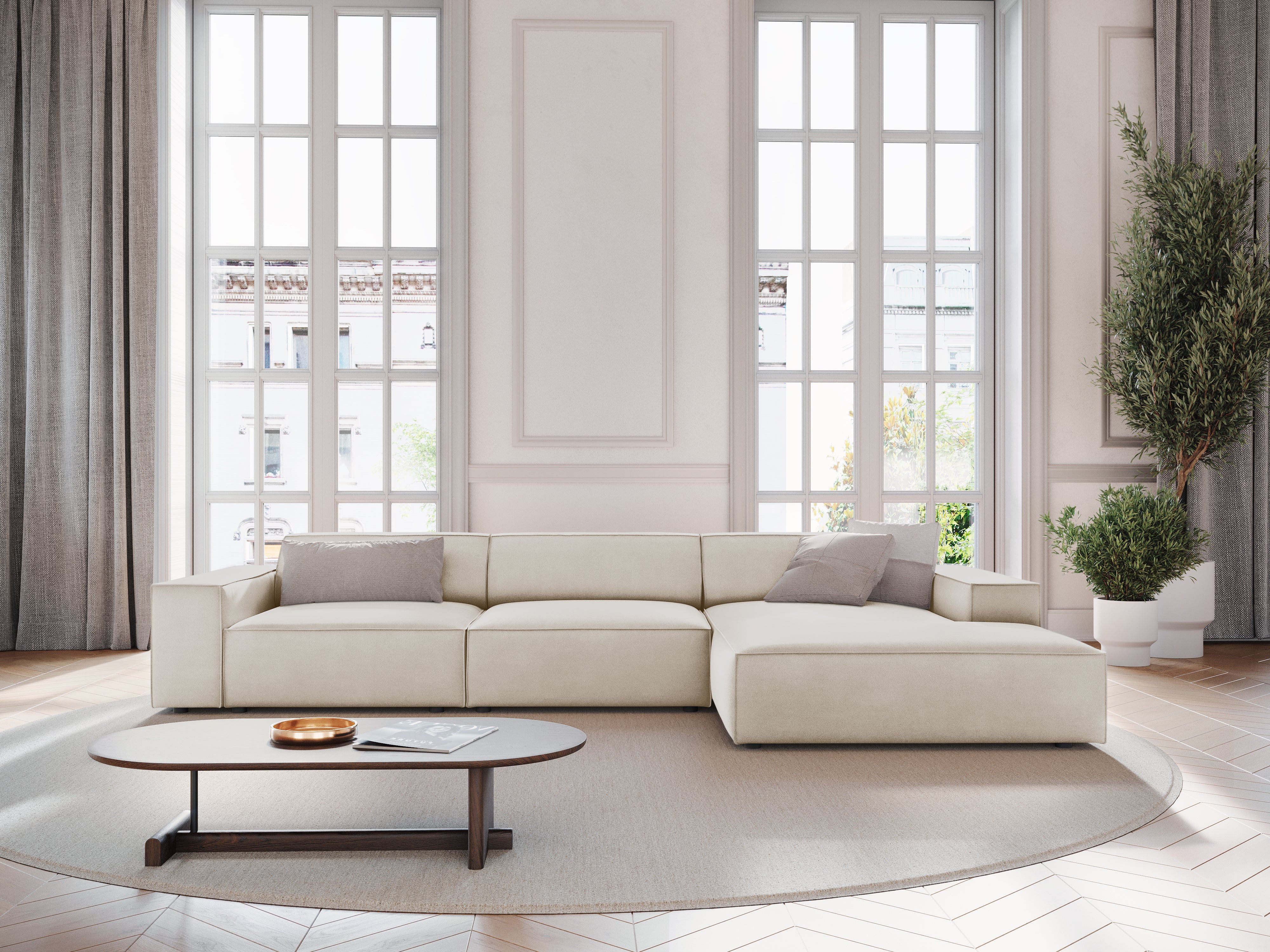 Kutna garnitura Jodie 284x162cm, Materijal: Baršun