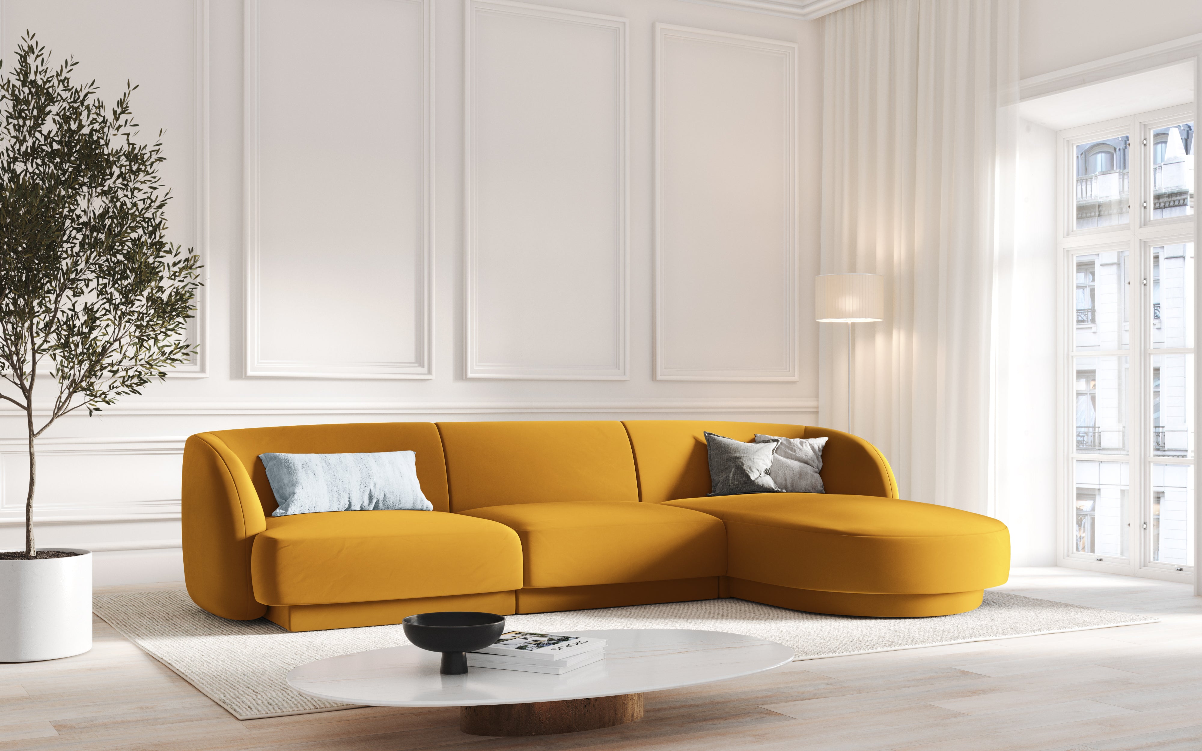 Kutna garnitura Miley 255x165cm, Materijal: Baršun