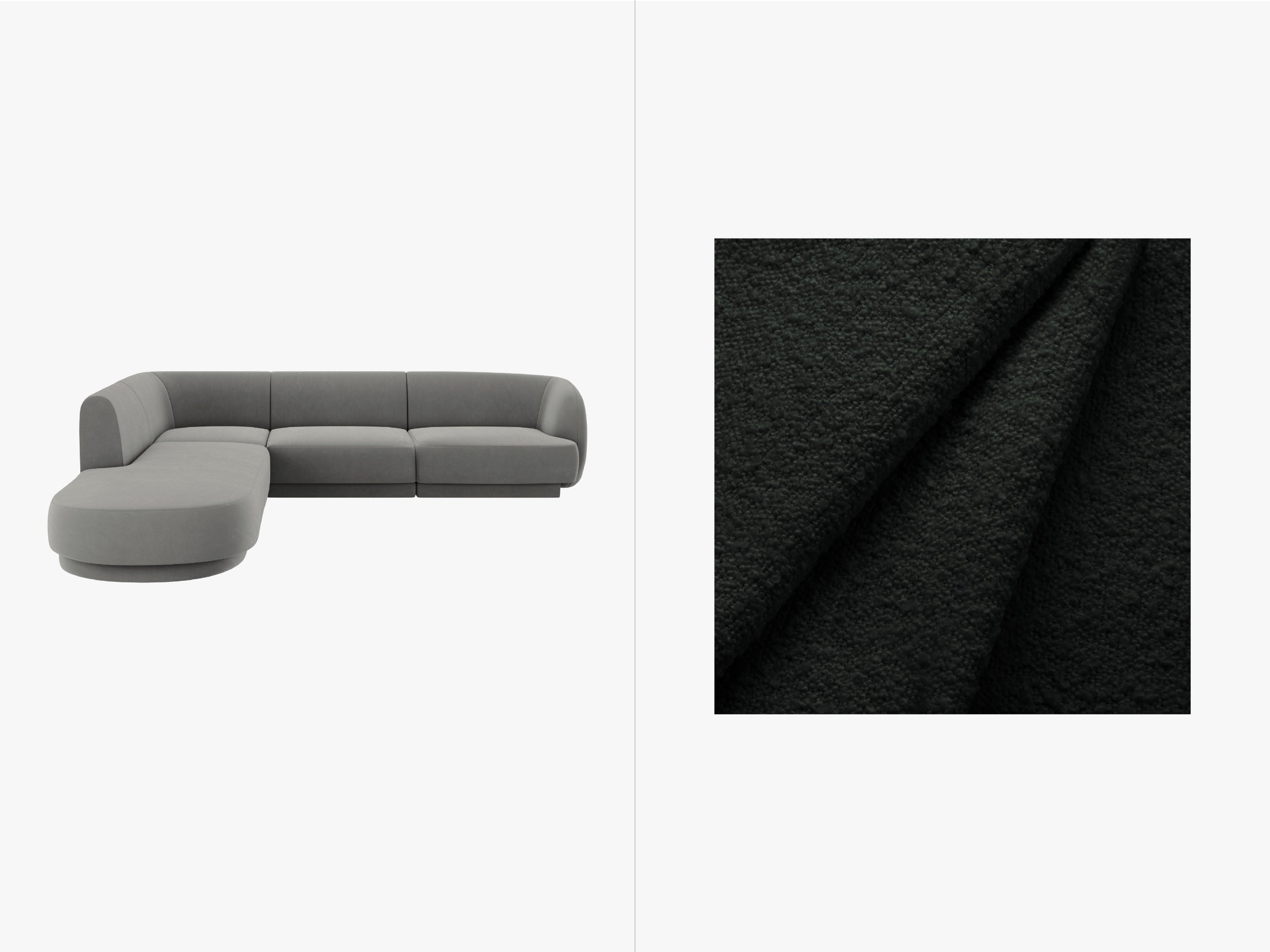 Kutna garnitura Miley 255x248cm, Materijal: Boucle