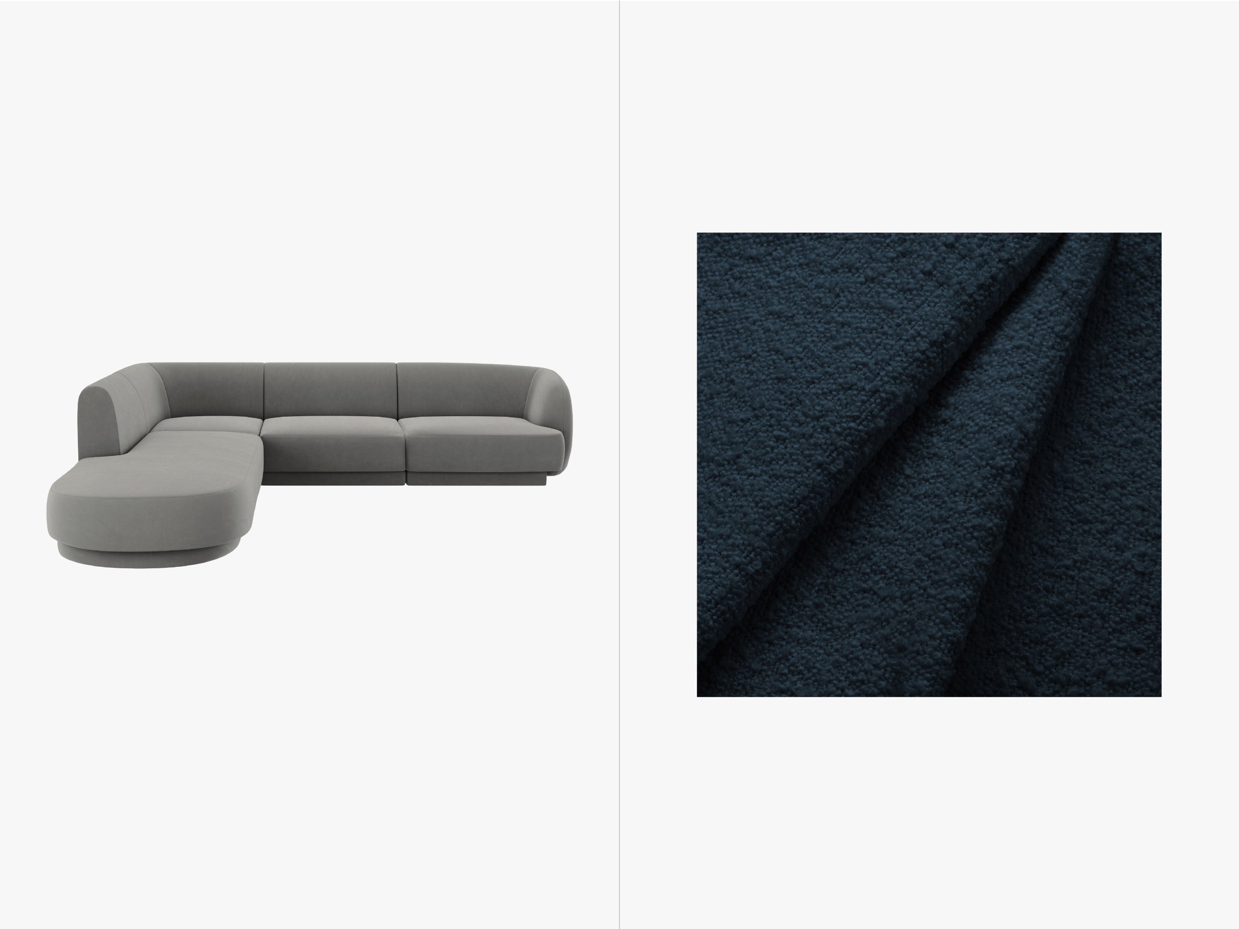 Kutna garnitura Miley 255x248cm, Materijal: Boucle