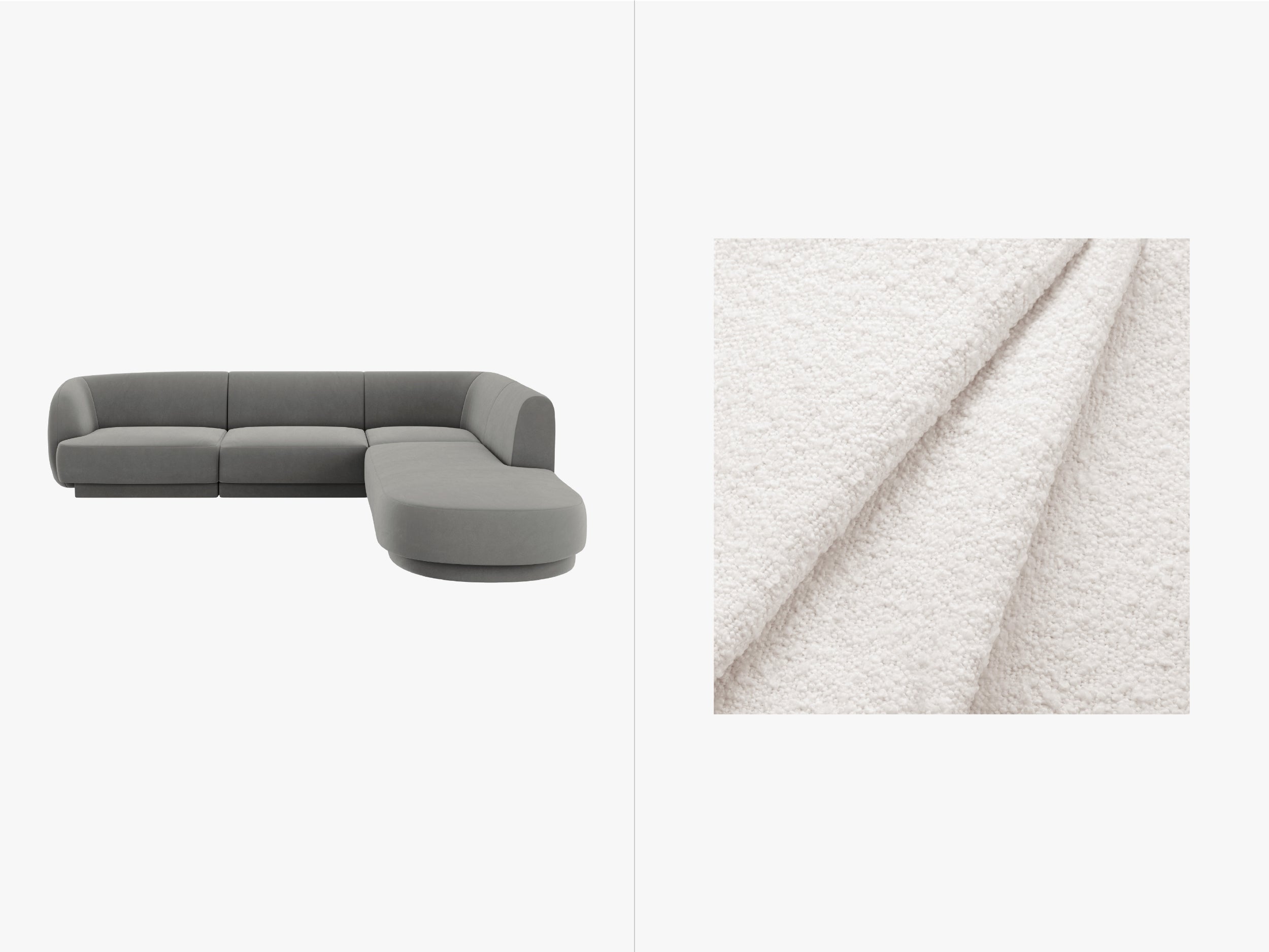 Kutna garnitura Miley 255x248cm, Materijal: Boucle