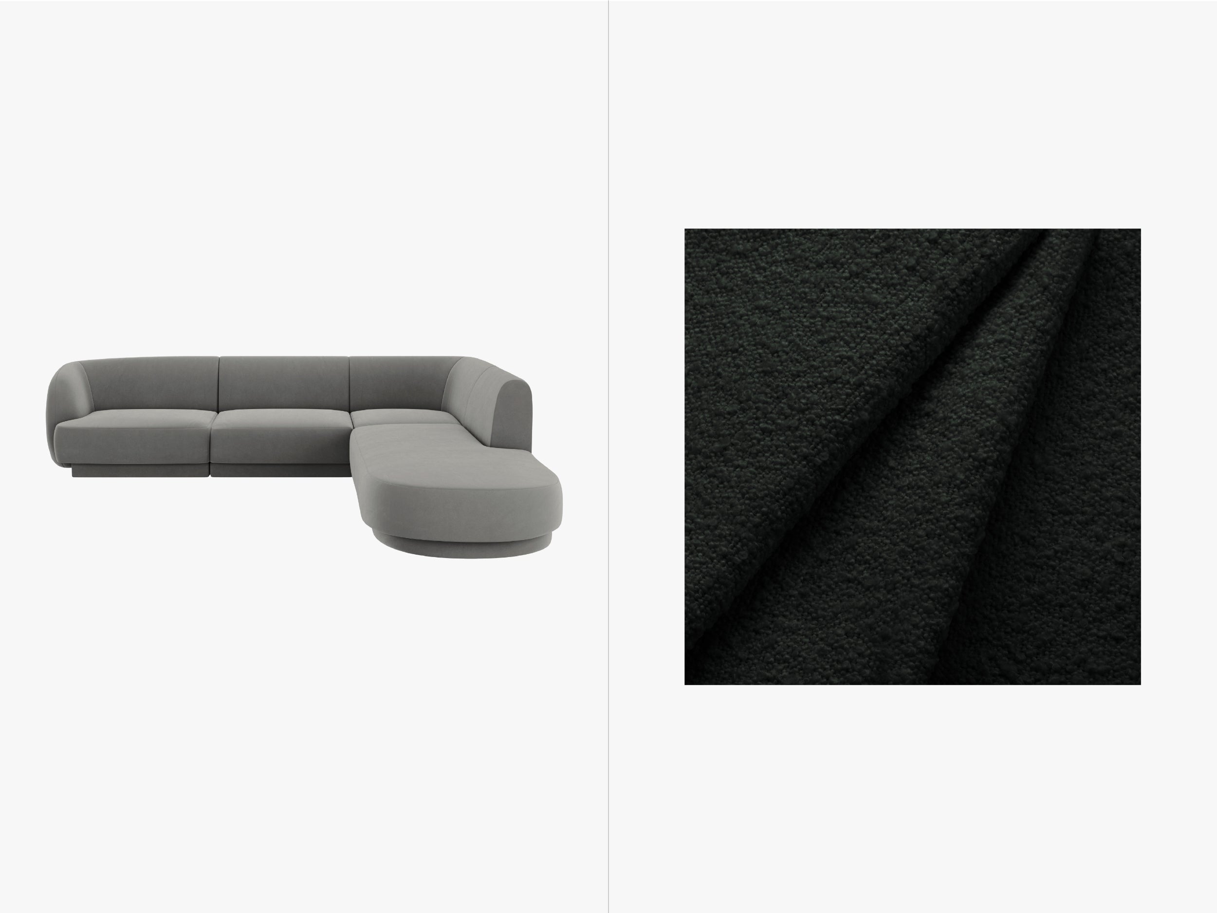 Kutna garnitura Miley 255x248cm, Materijal: Boucle