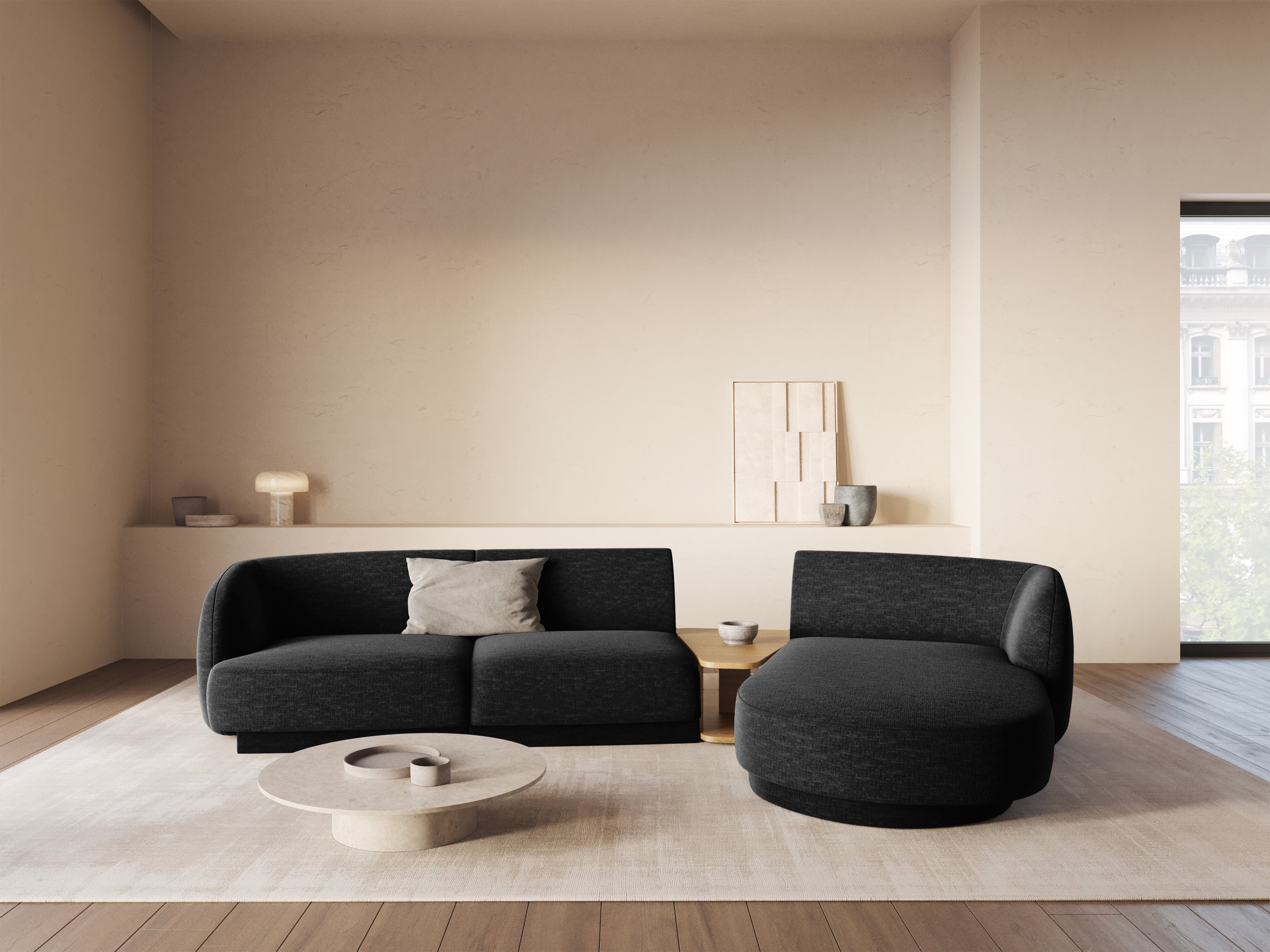 Kutna garnitura Miley 303x178cm, Materijal: Chenille