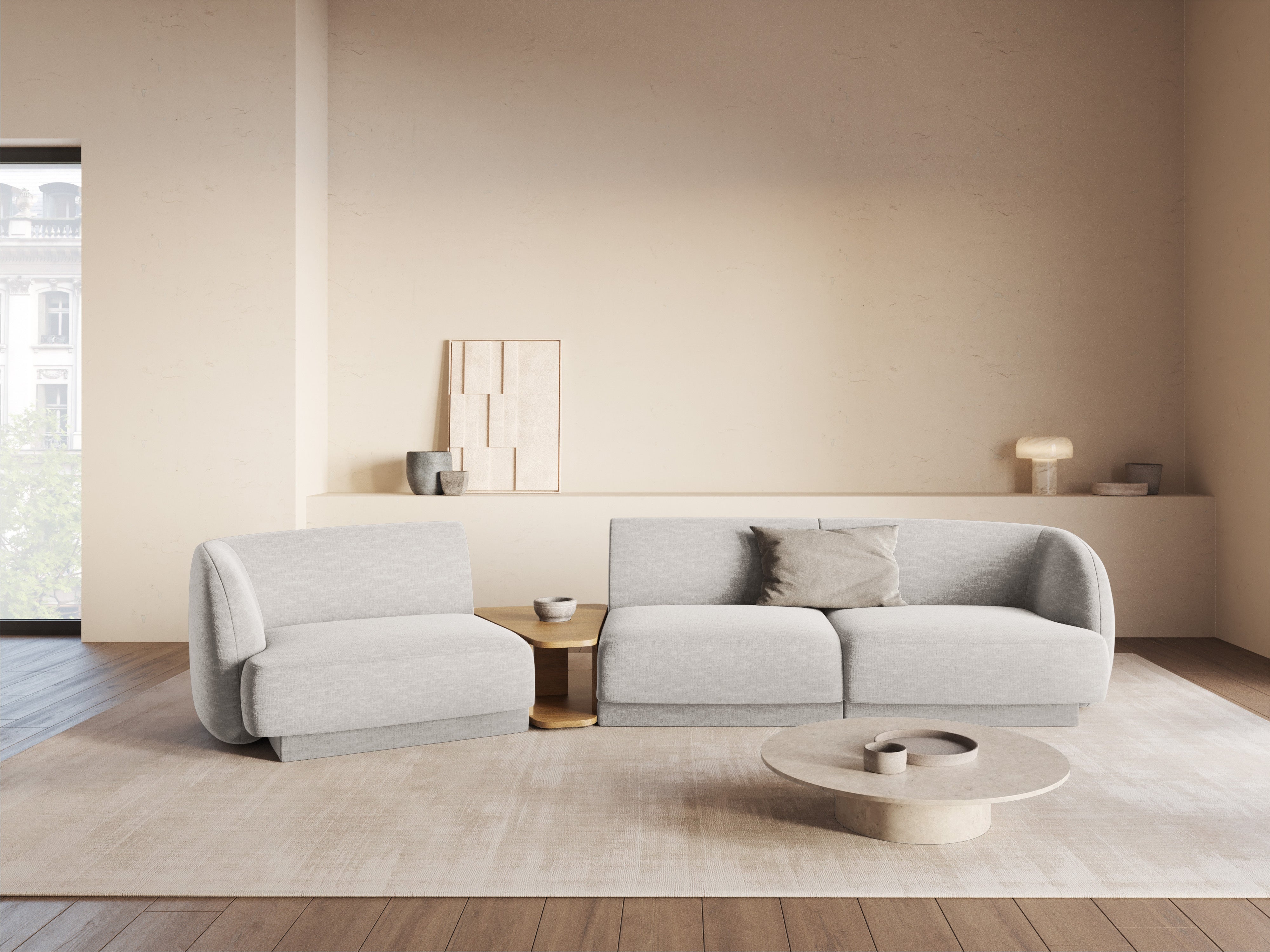Kutna garnitura Miley 303x126cm, Materijal: Chenille