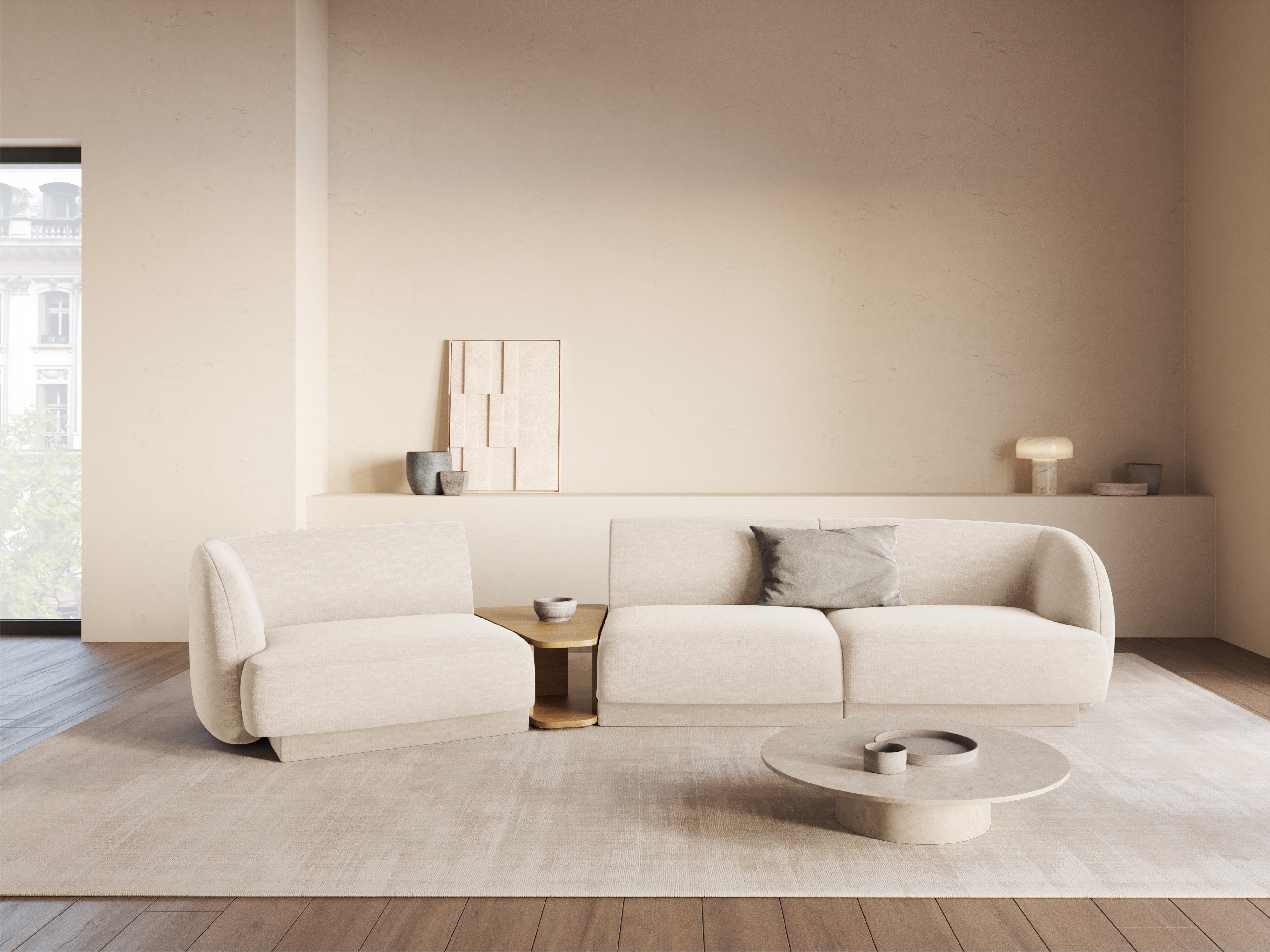 Kutna garnitura Miley 303x126cm, Materijal: Chenille