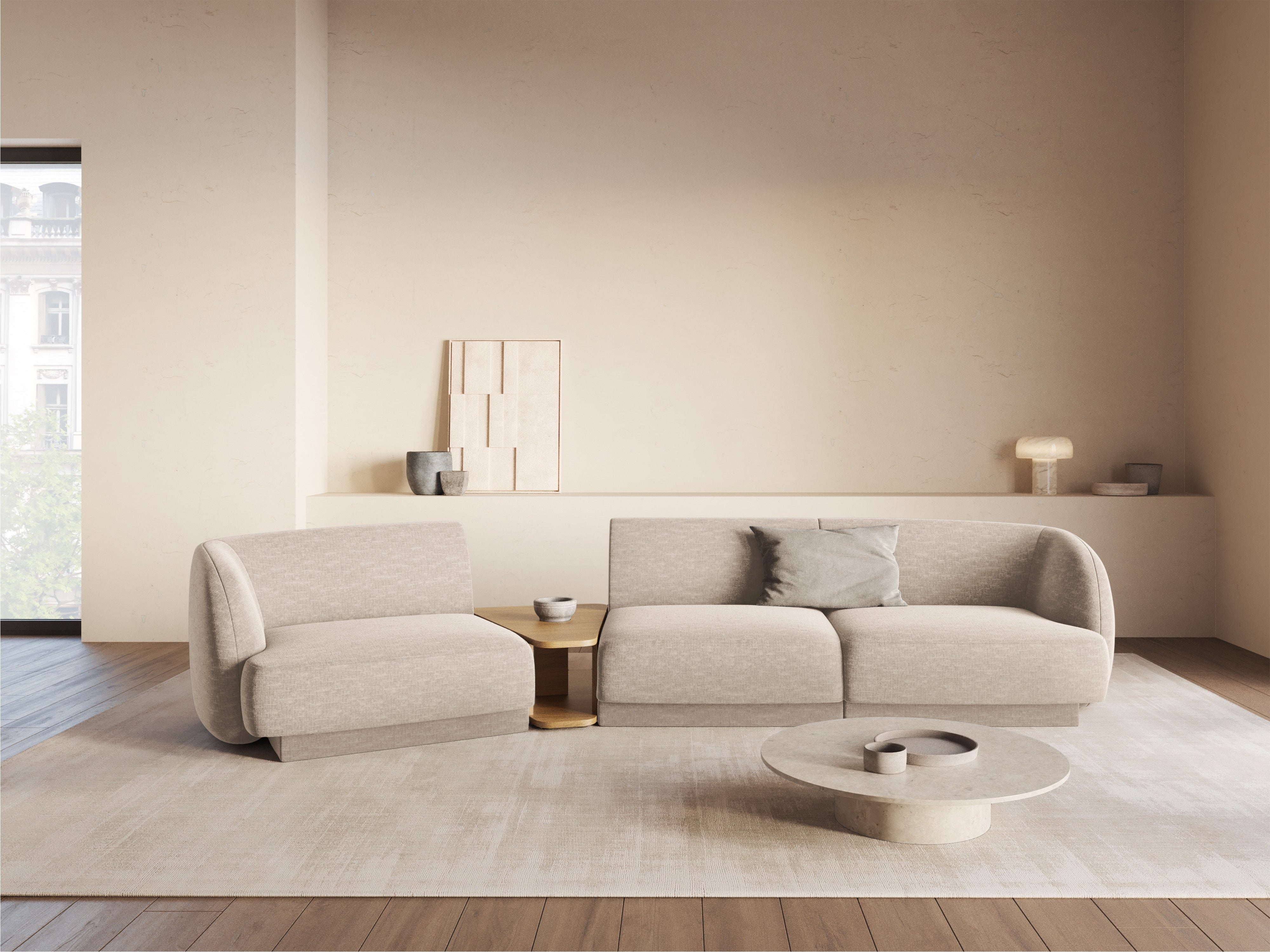 Kutna garnitura Miley 303x126cm, Materijal: Chenille