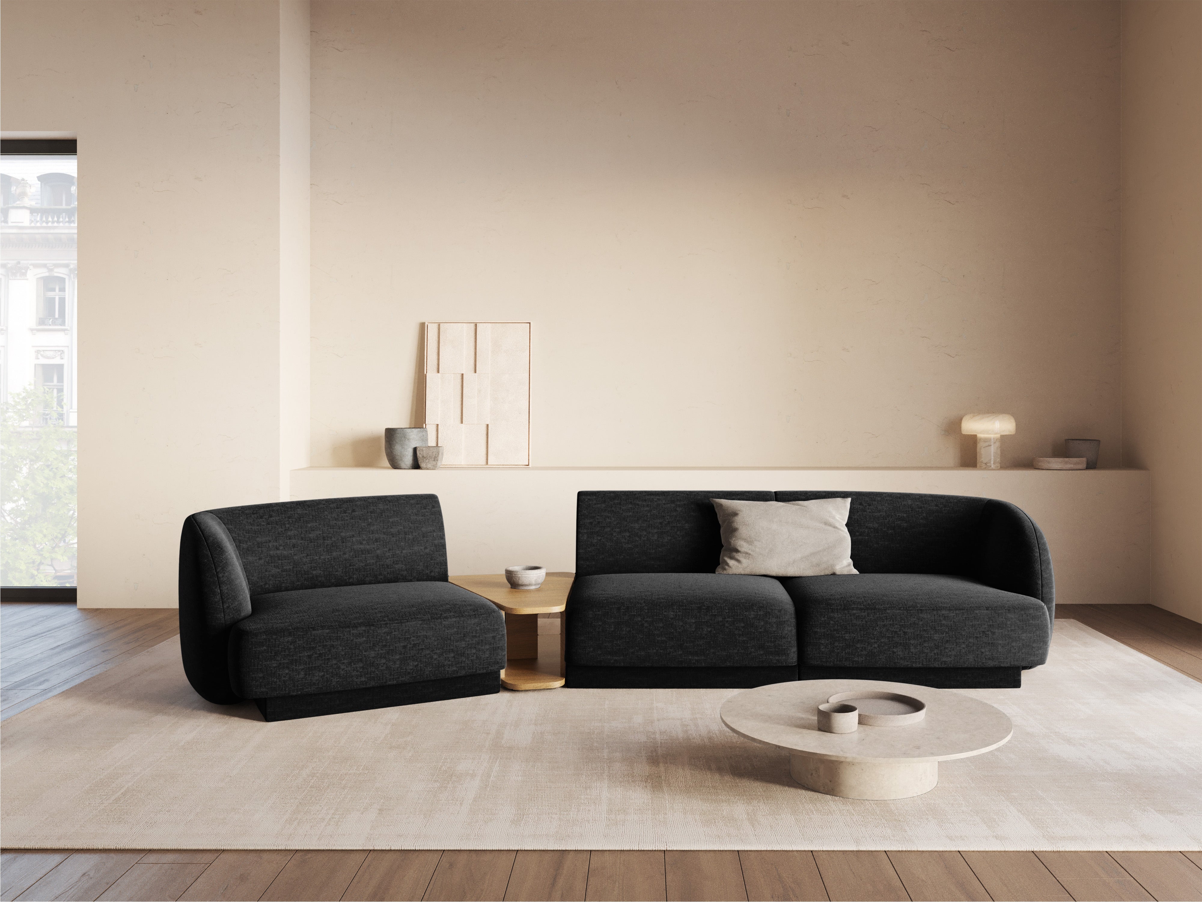 Kutna garnitura Miley 303x126cm, Materijal: Chenille