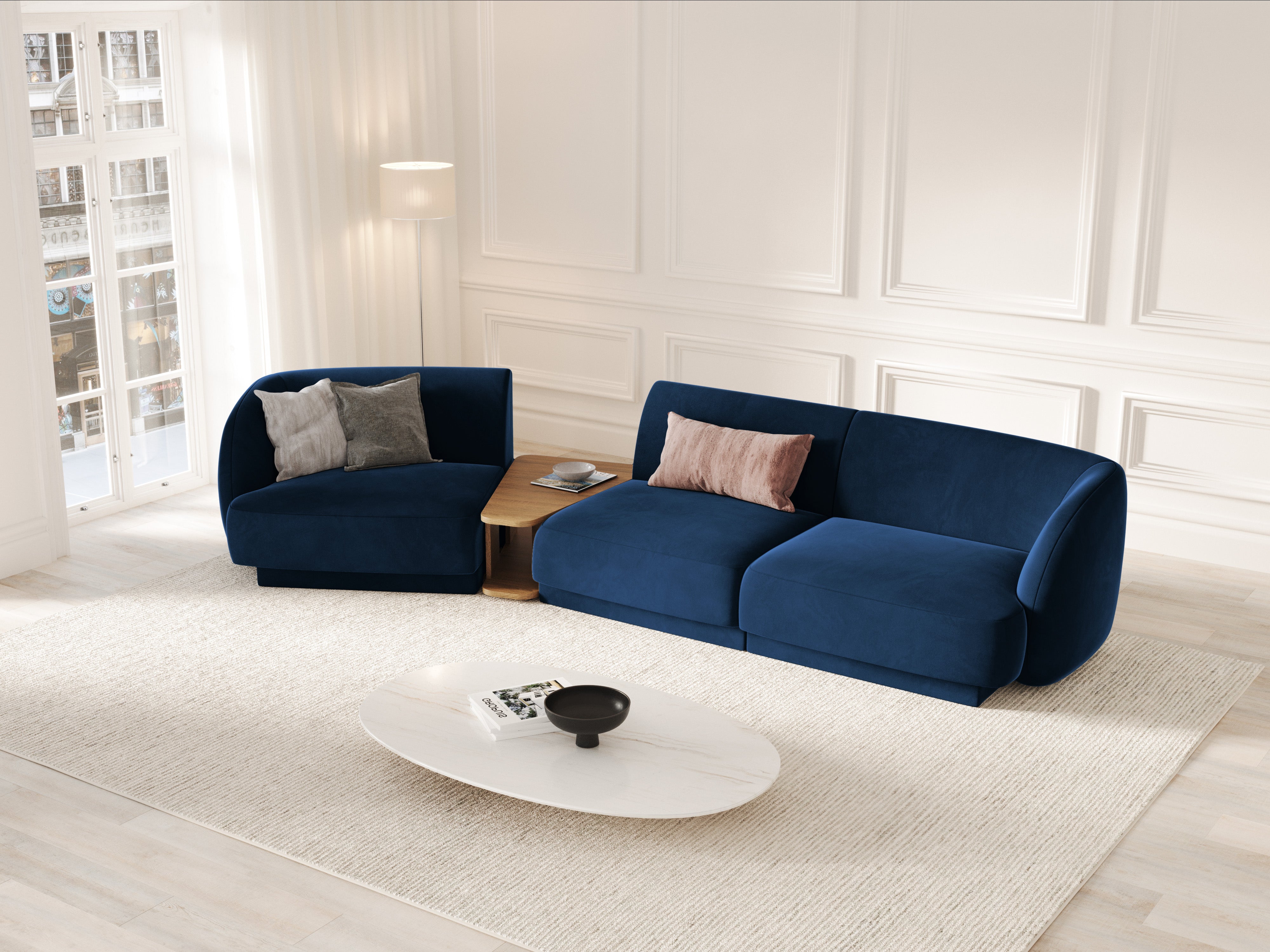 Kutna garnitura Miley 303x126cm, Materijal: Baršun
