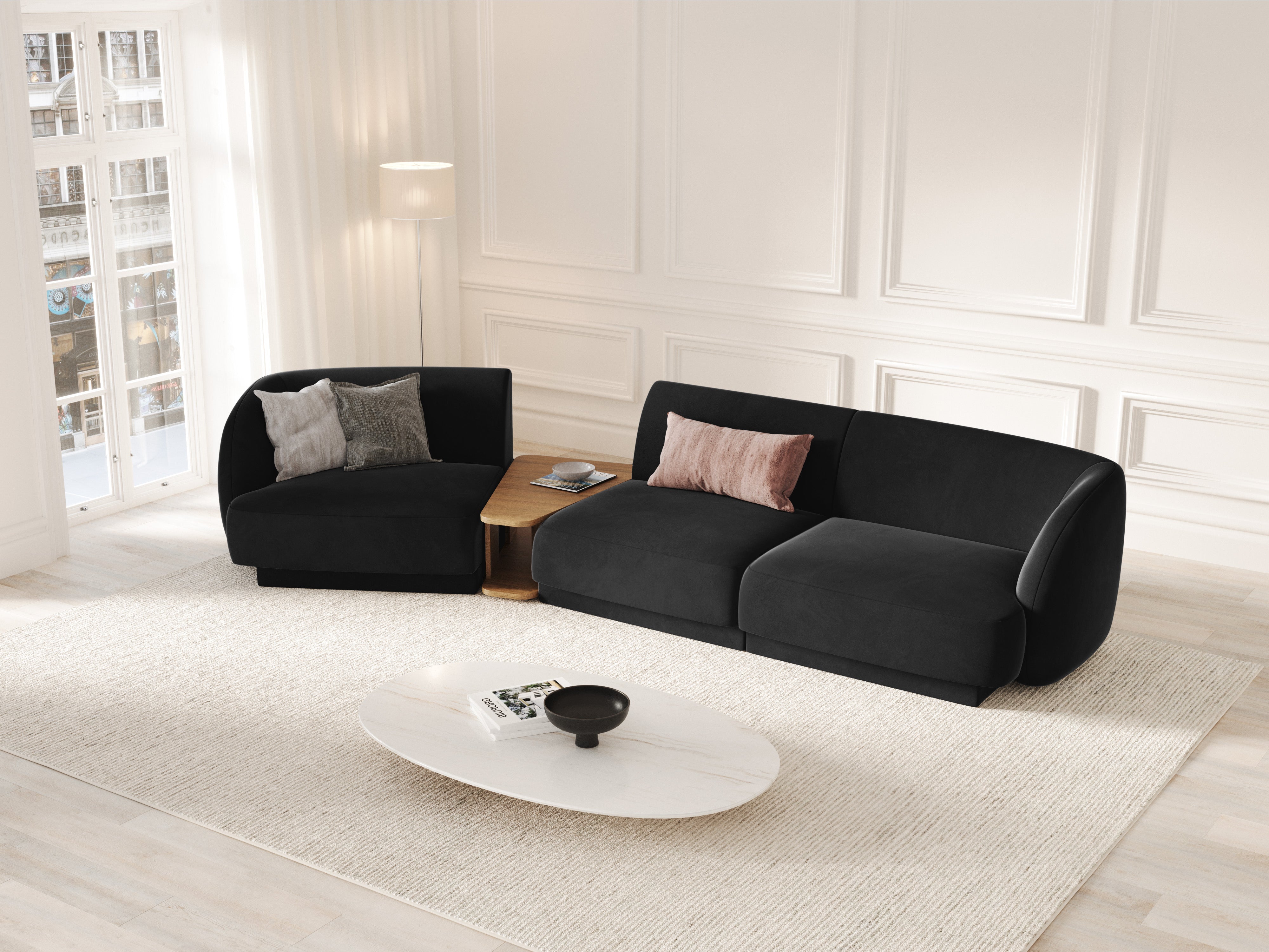 Kutna garnitura Miley 303x126cm, Materijal: Baršun