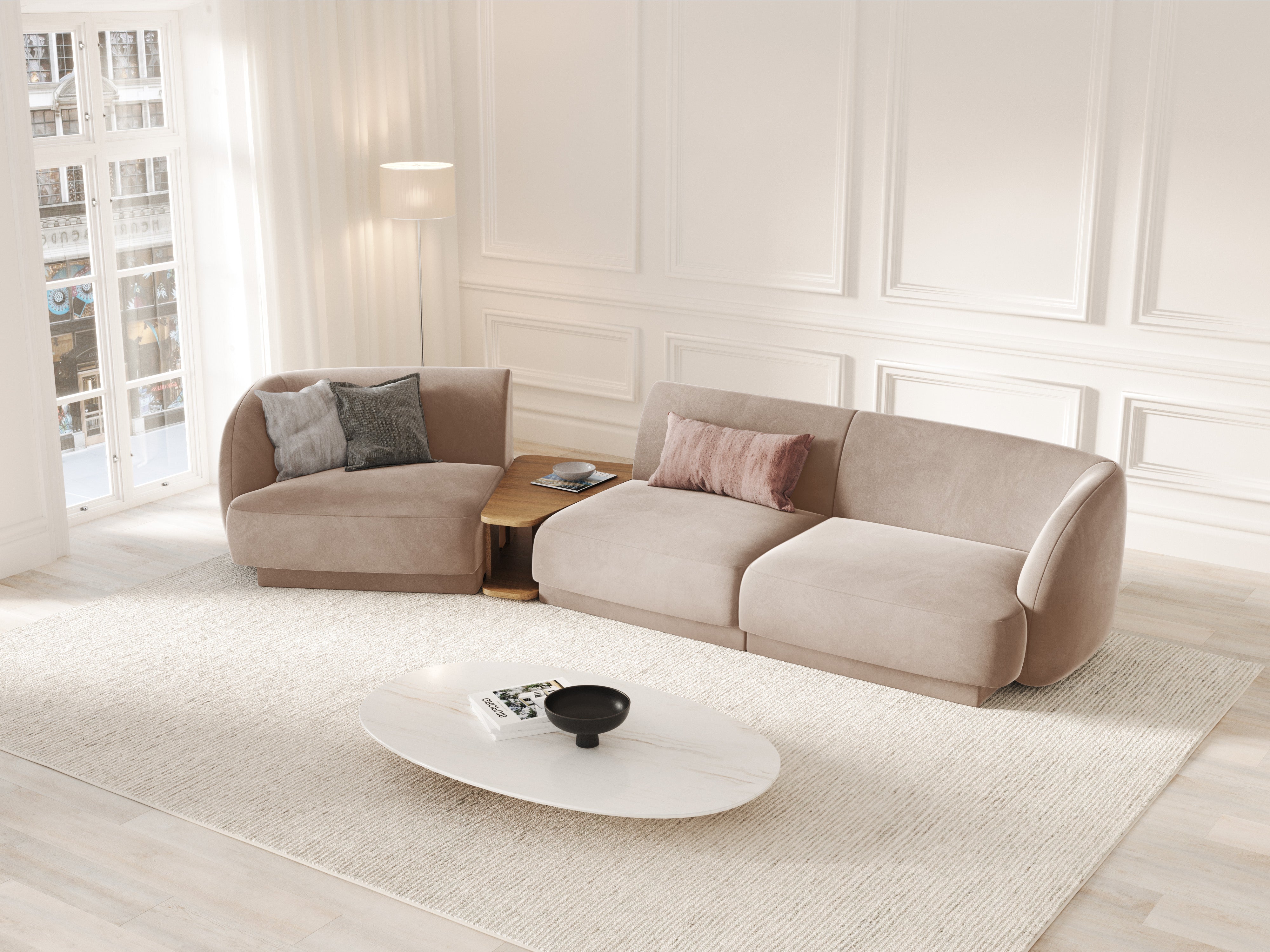 Kutna garnitura Miley 303x126cm, Materijal: Baršun