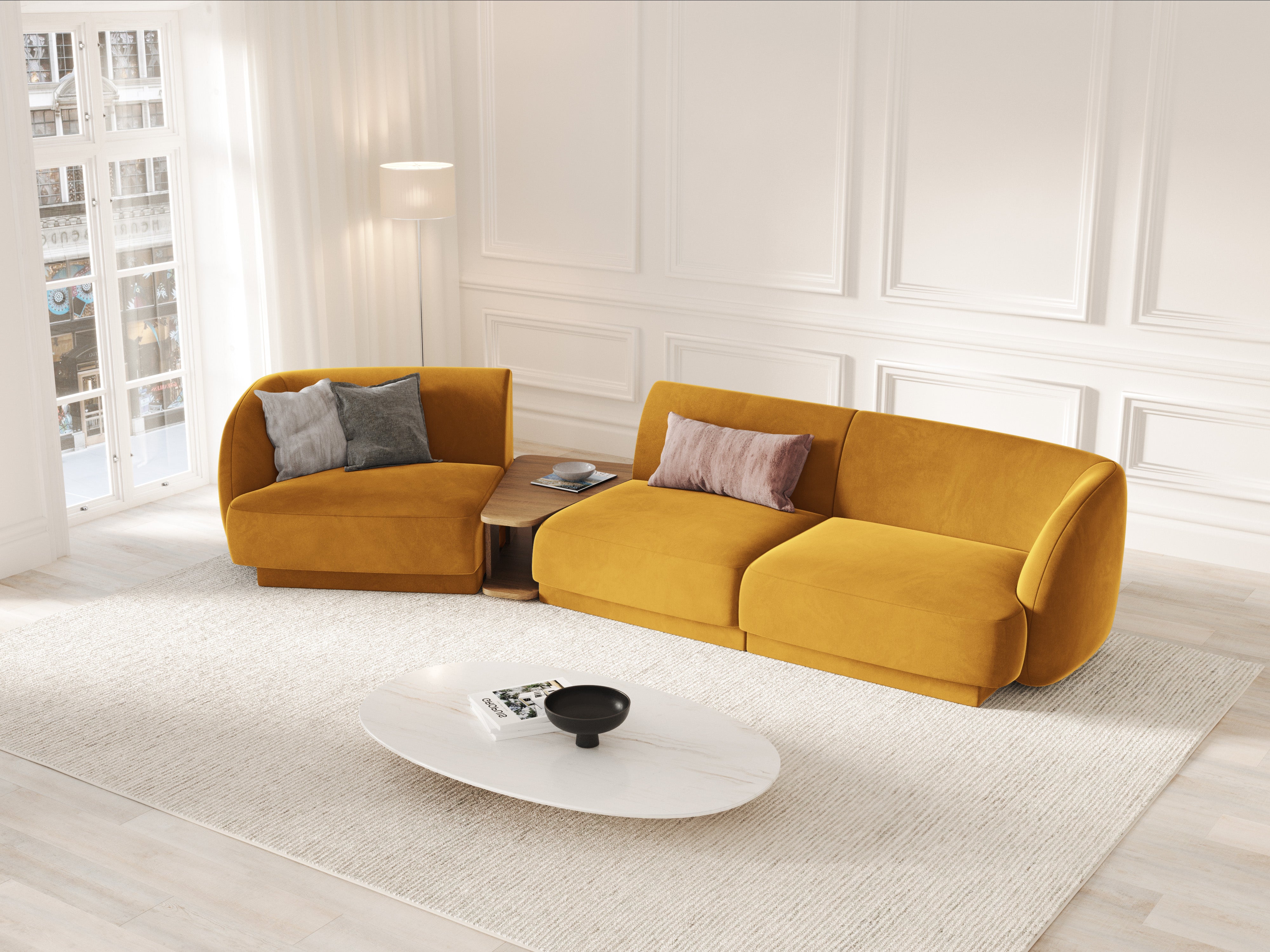 Kutna garnitura Miley 303x126cm, Materijal: Baršun