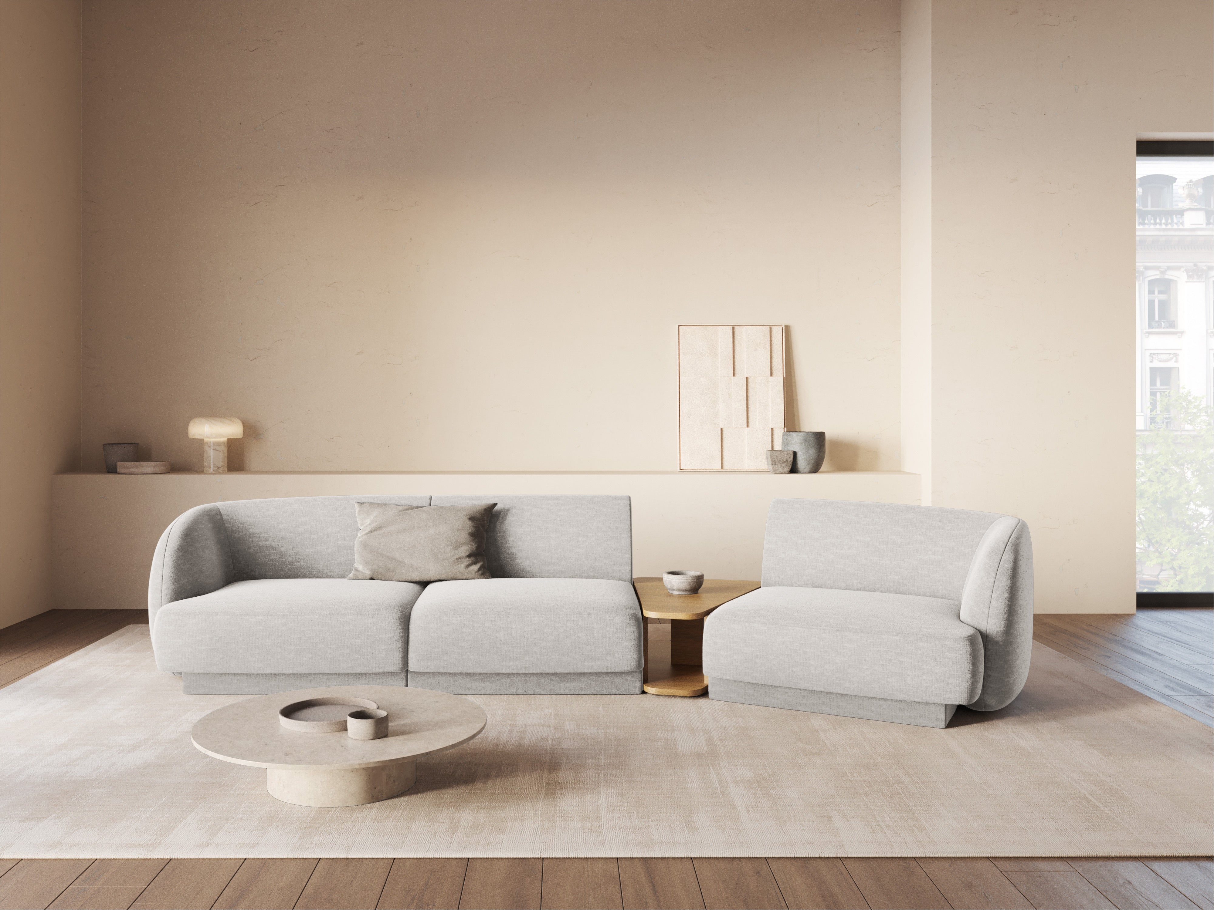 Kutna garnitura Miley 303x126cm, Materijal: Chenille