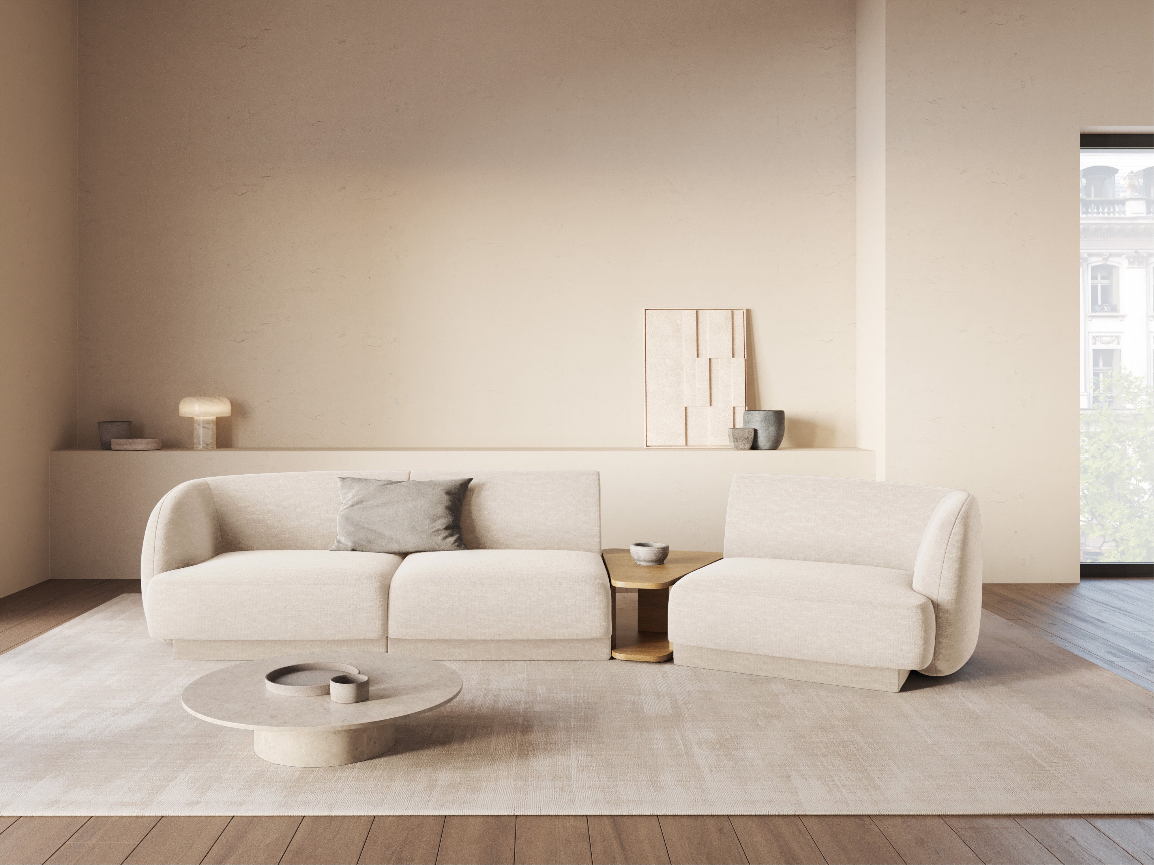 Kutna garnitura Miley 303x126cm, Materijal: Chenille