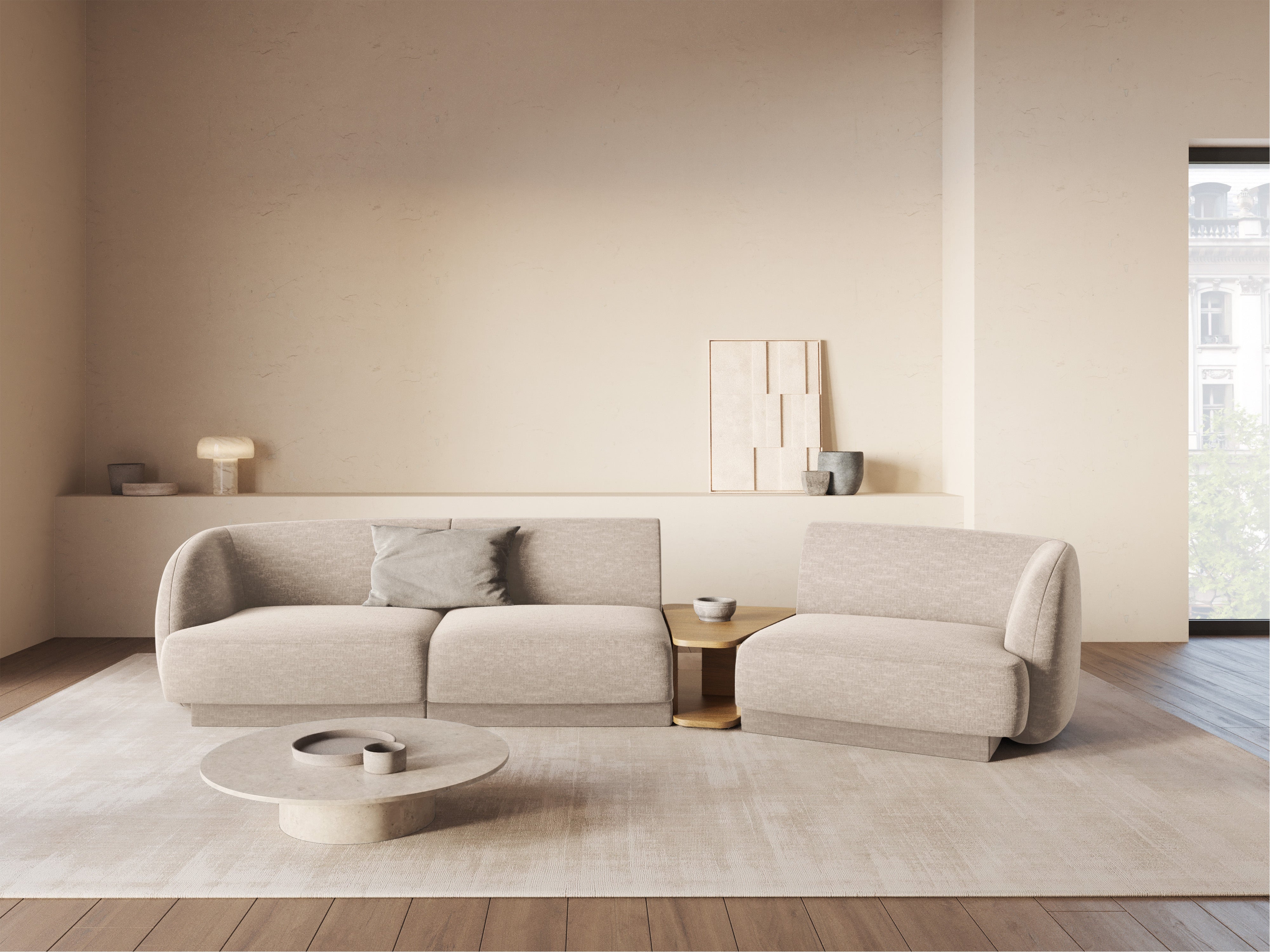 Kutna garnitura Miley 303x126cm, Materijal: Chenille