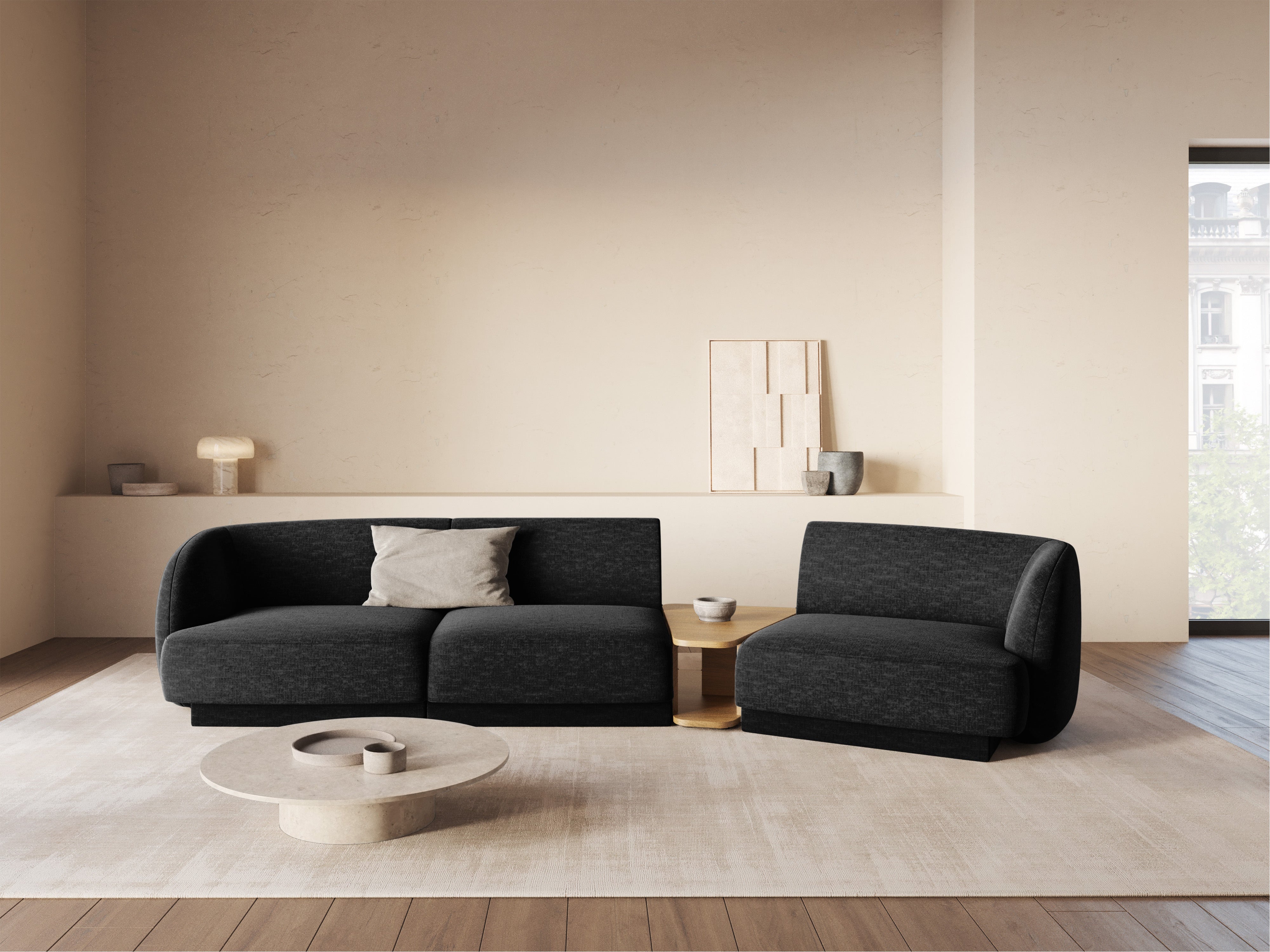 Kutna garnitura Miley 303x126cm, Materijal: Chenille