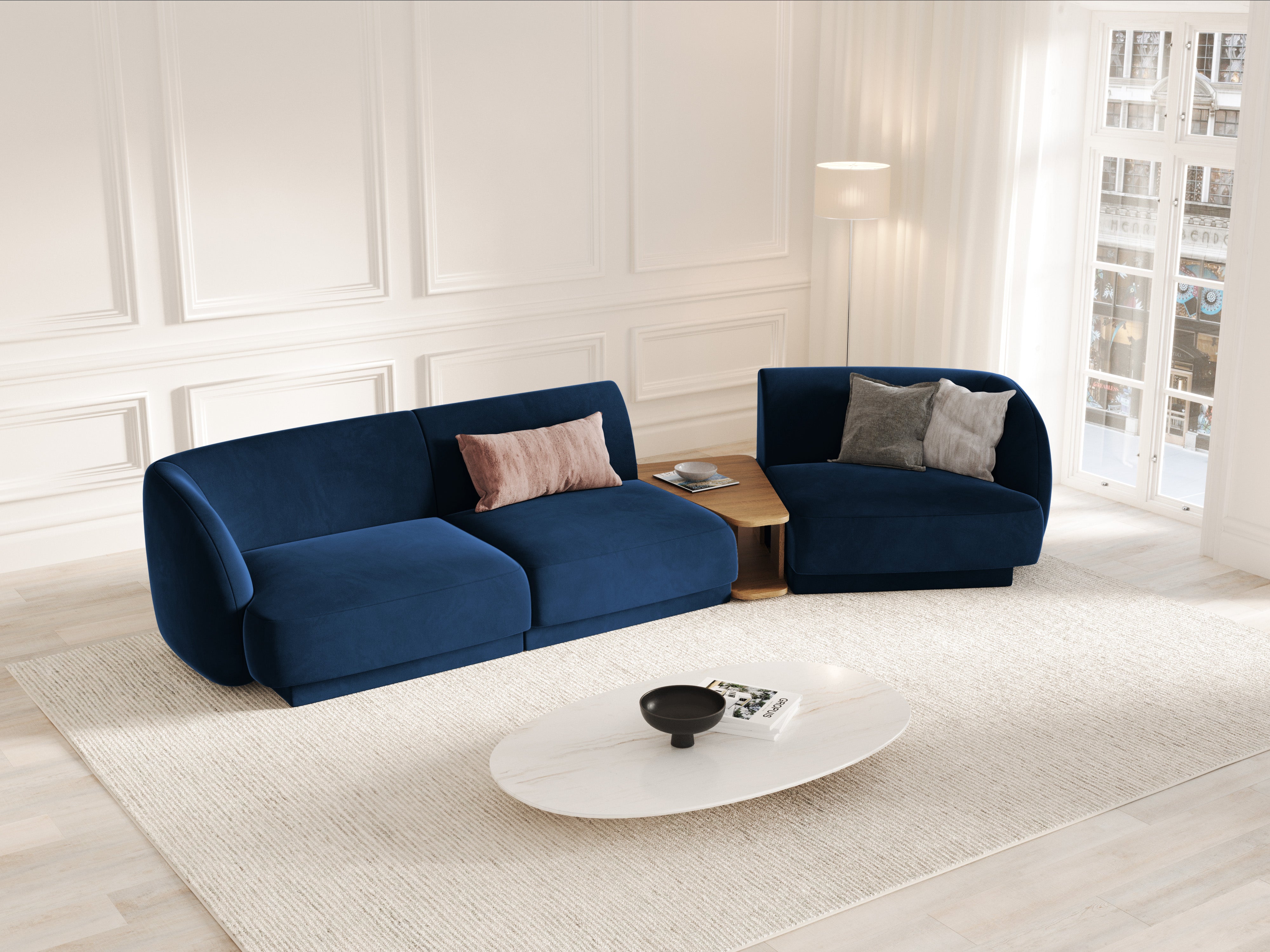 Kutna garnitura Miley 303x126cm, Materijal: Baršun
