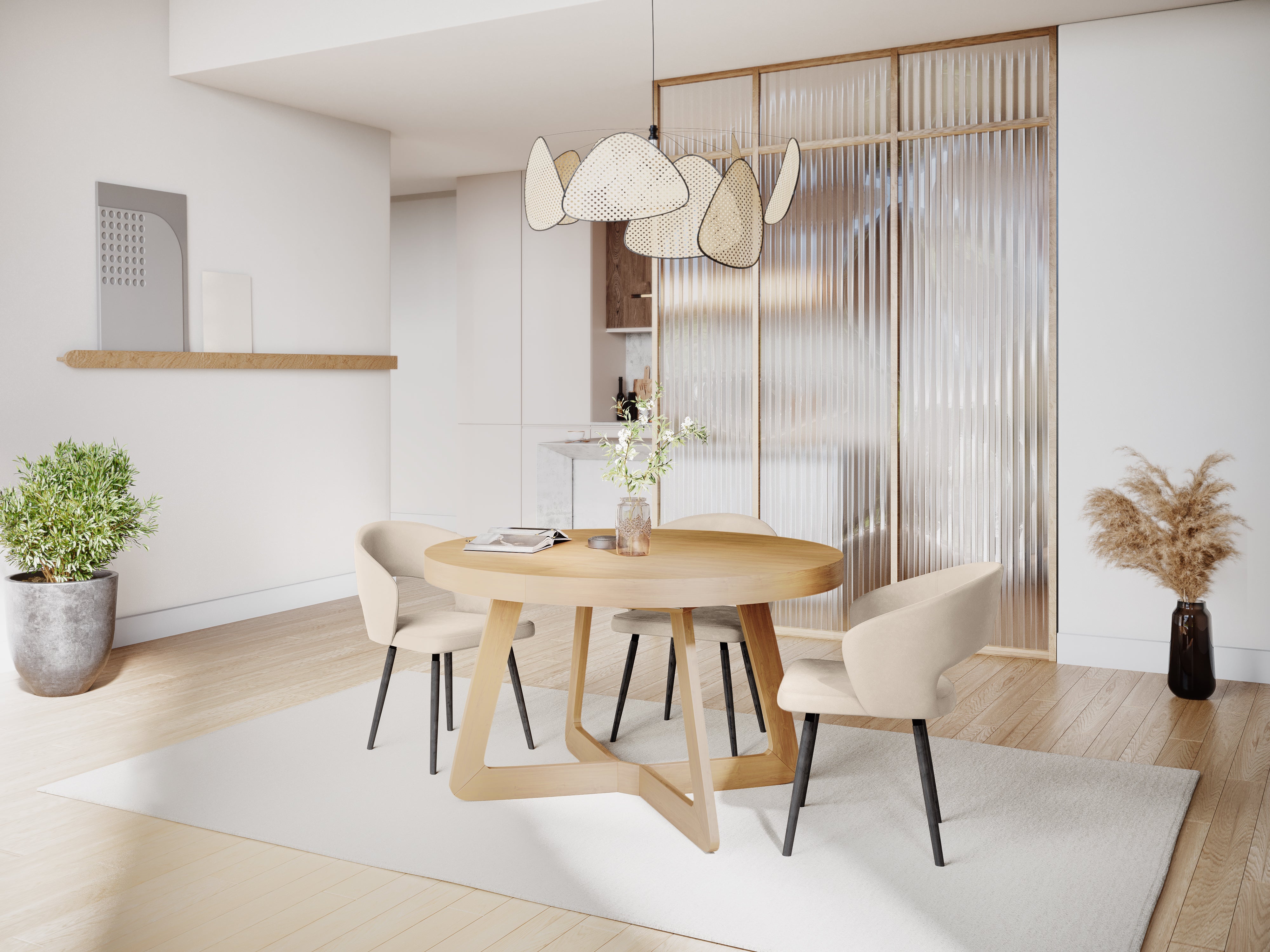 Produljivi blagovaonski stol Dustin 130/230x130cm, Materijal: Hrast