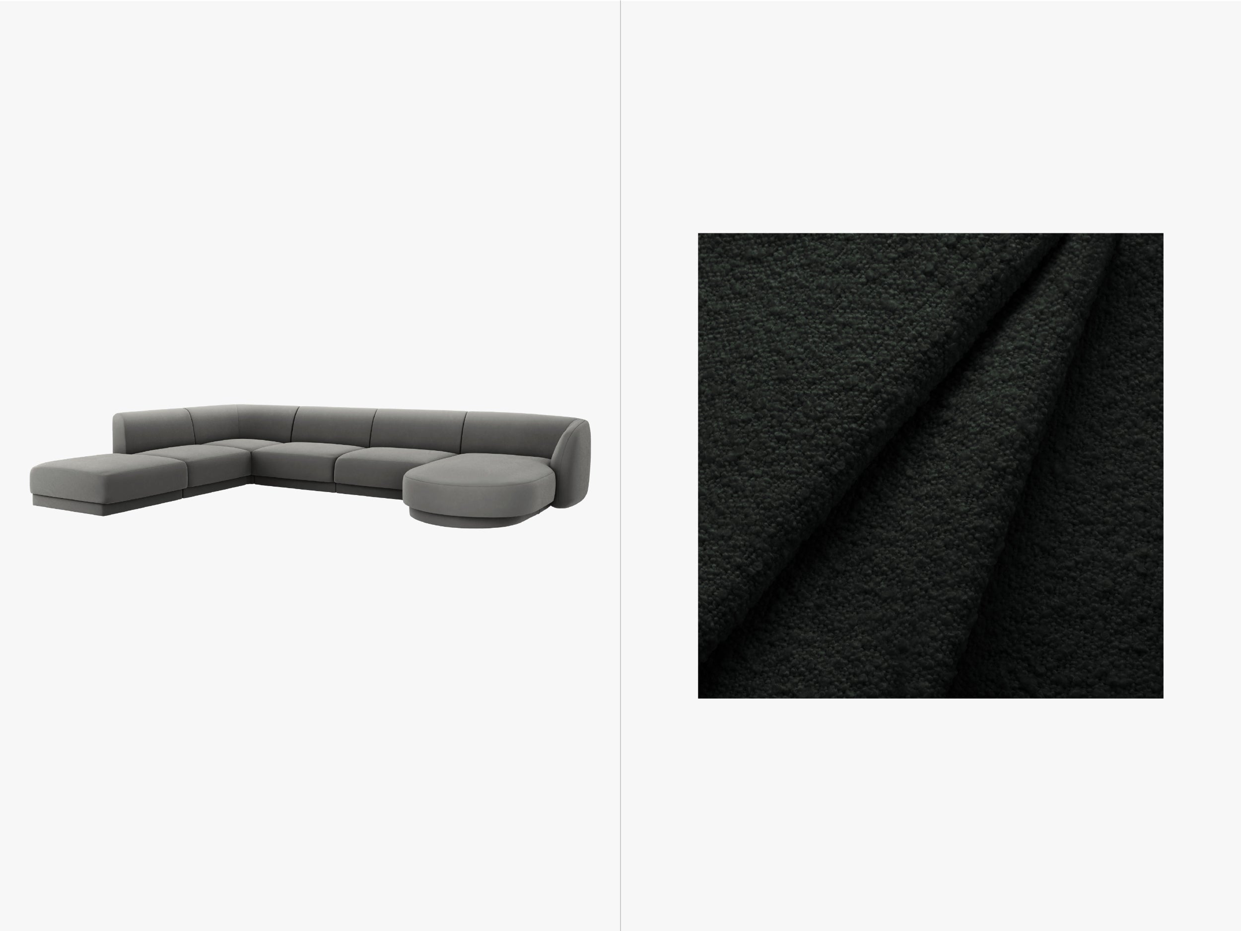 Kutna garnitura Miley 330x255cm, Materijal: Boucle