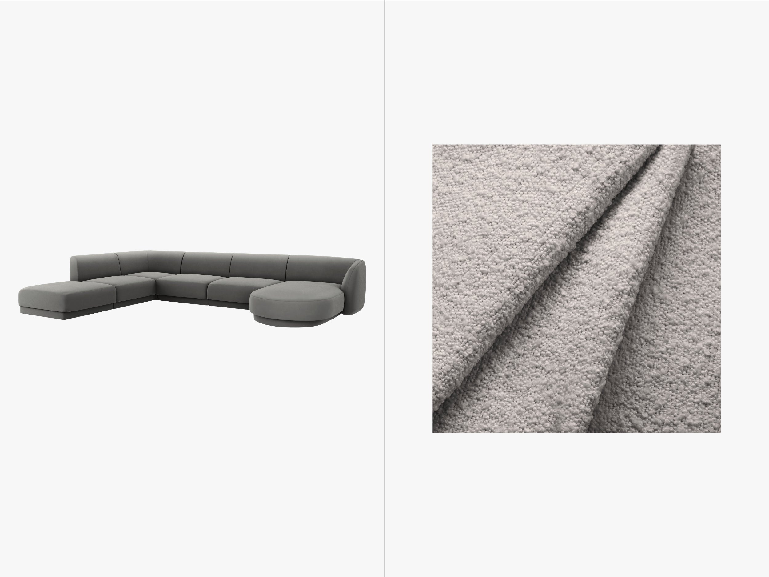 Kutna garnitura Miley 330x255cm, Materijal: Boucle