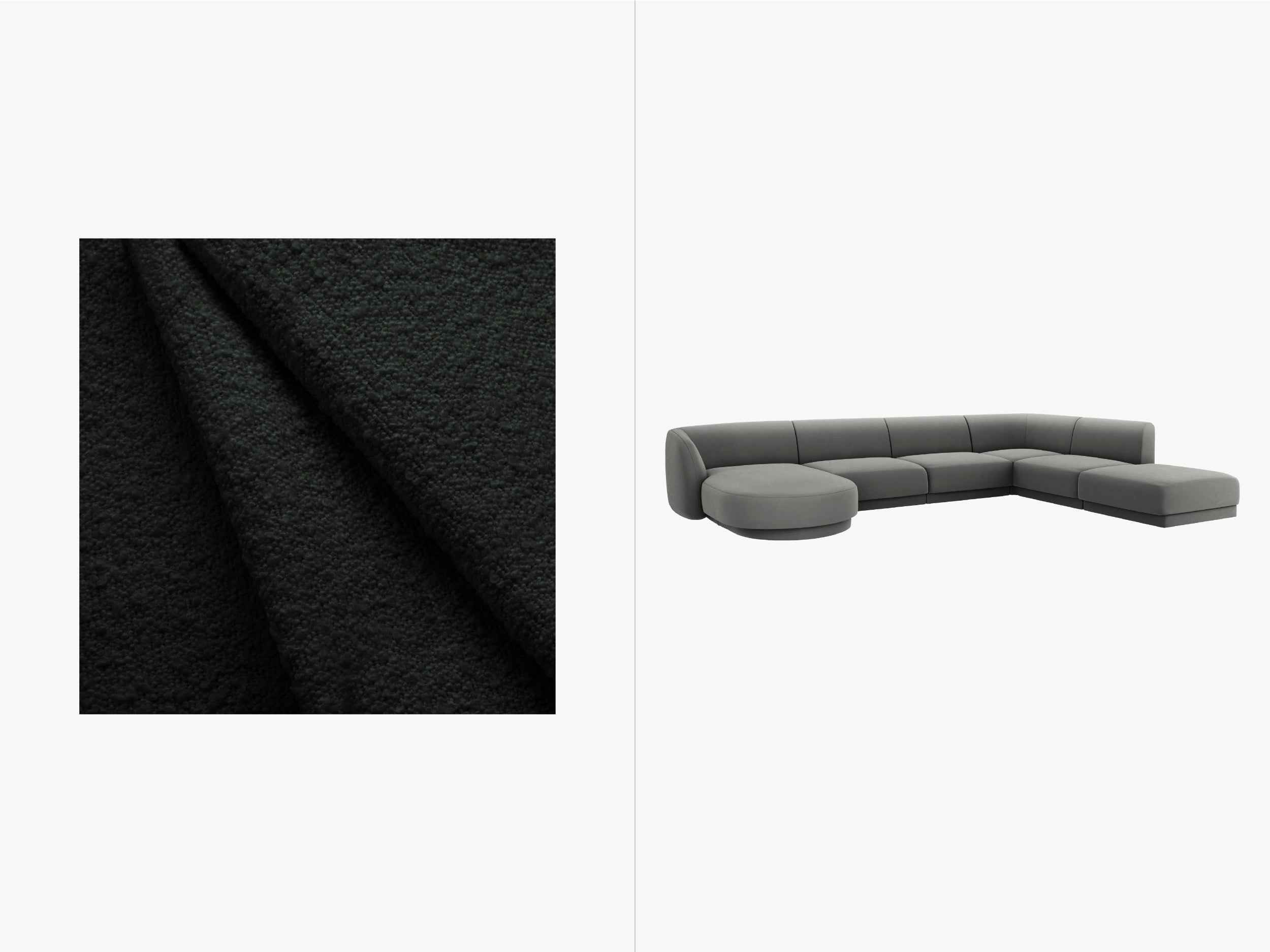 Kutna garnitura Miley 330x255cm, Materijal: Boucle