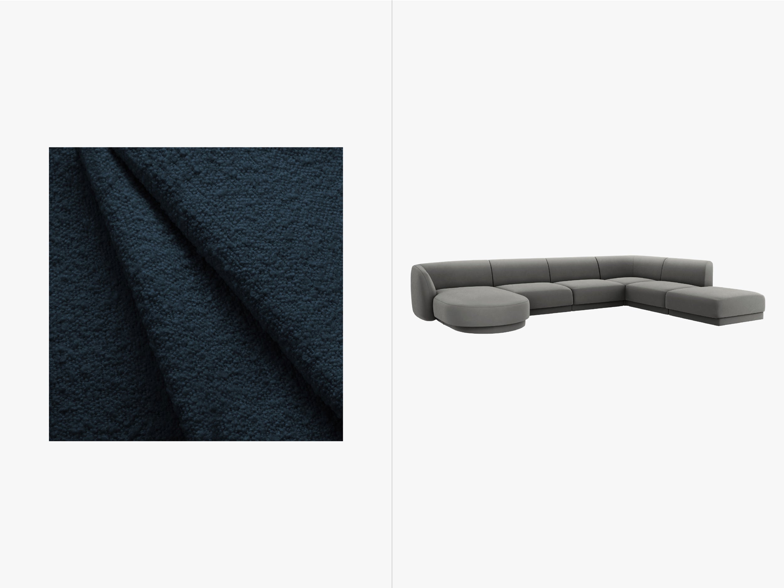 Kutna garnitura Miley 330x255cm, Materijal: Boucle