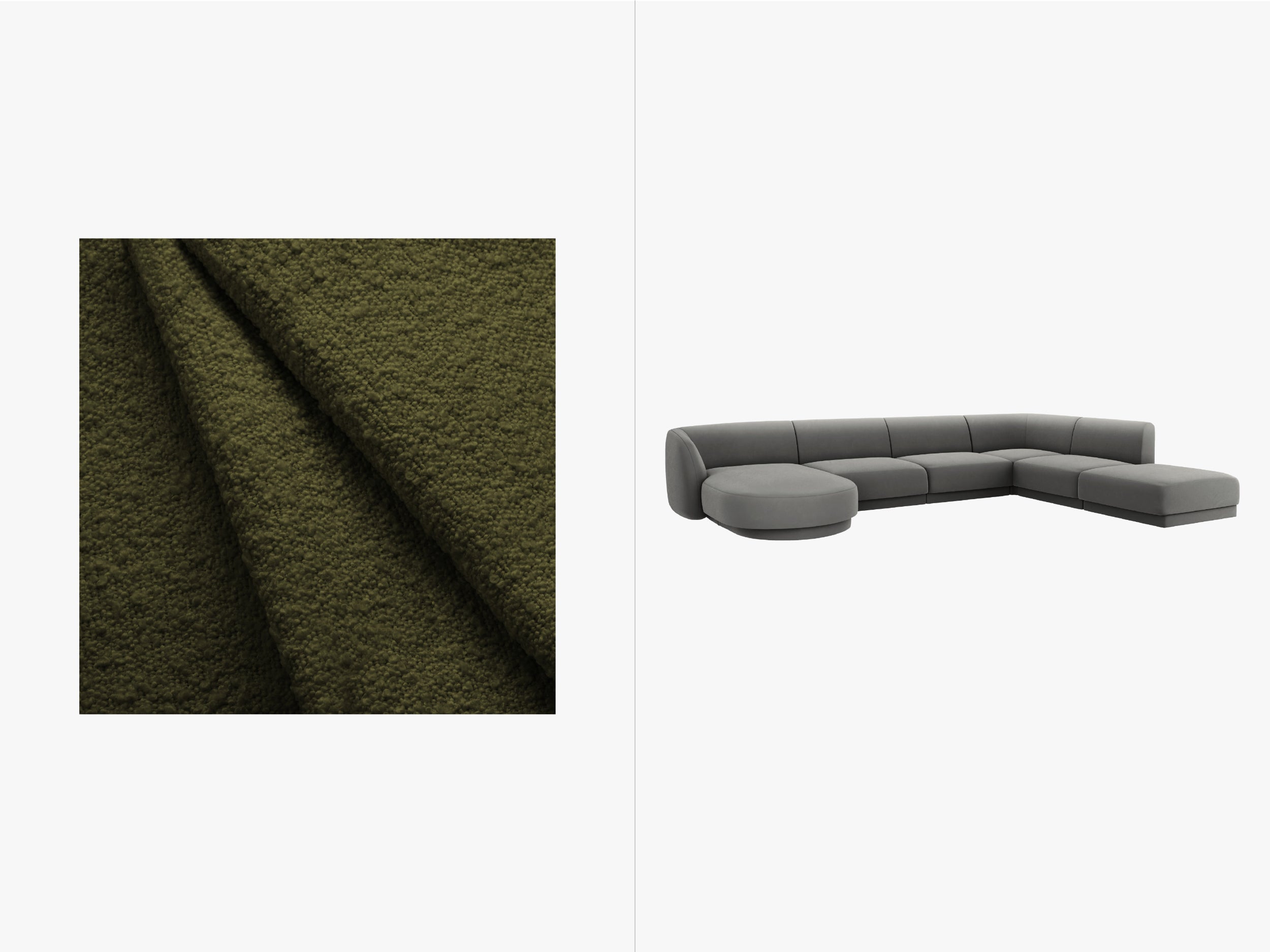 Kutna garnitura Miley 330x255cm, Materijal: Boucle