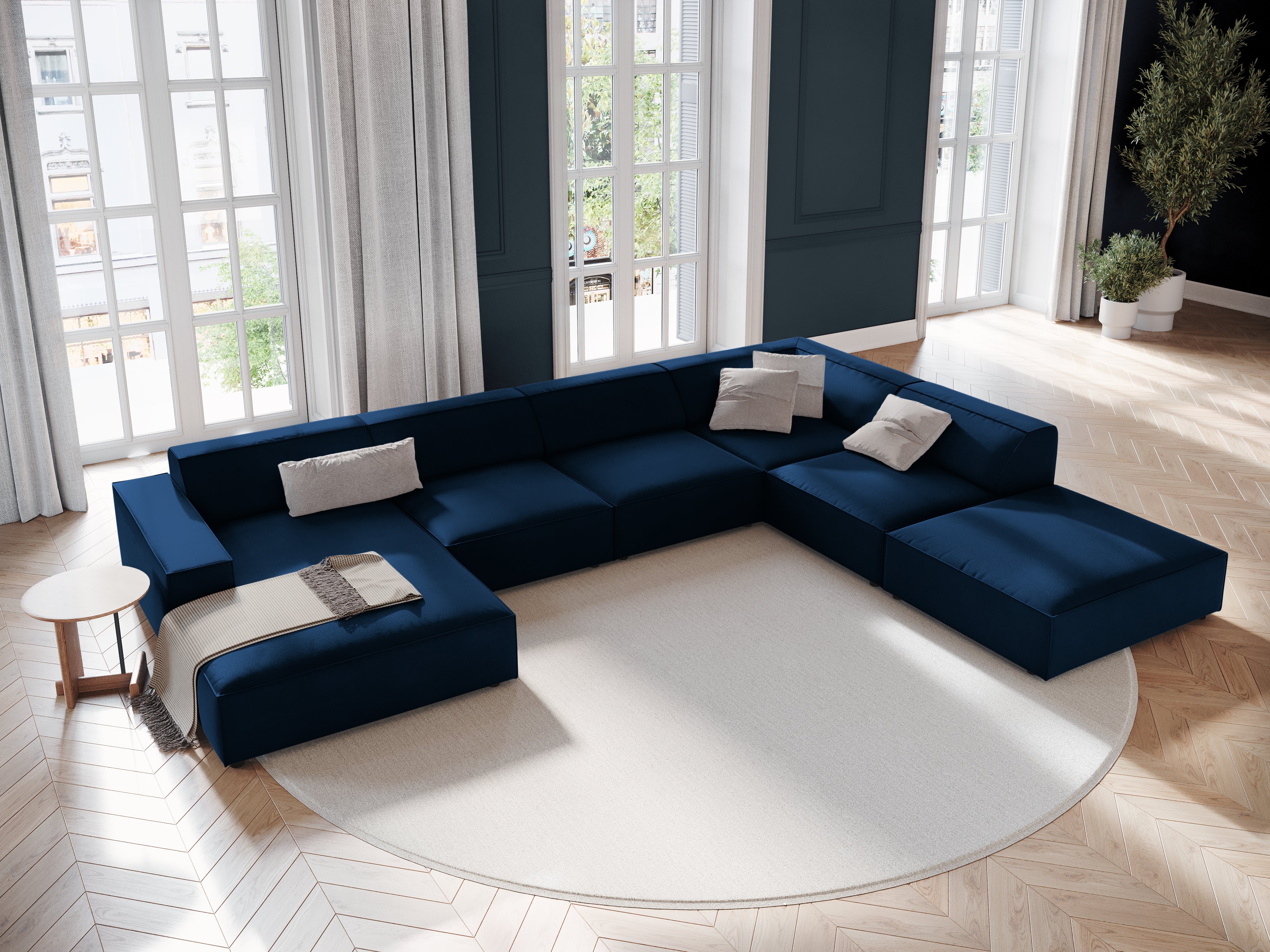 Kutna garnitura Jodie 361x258cm, Materijal: Baršun