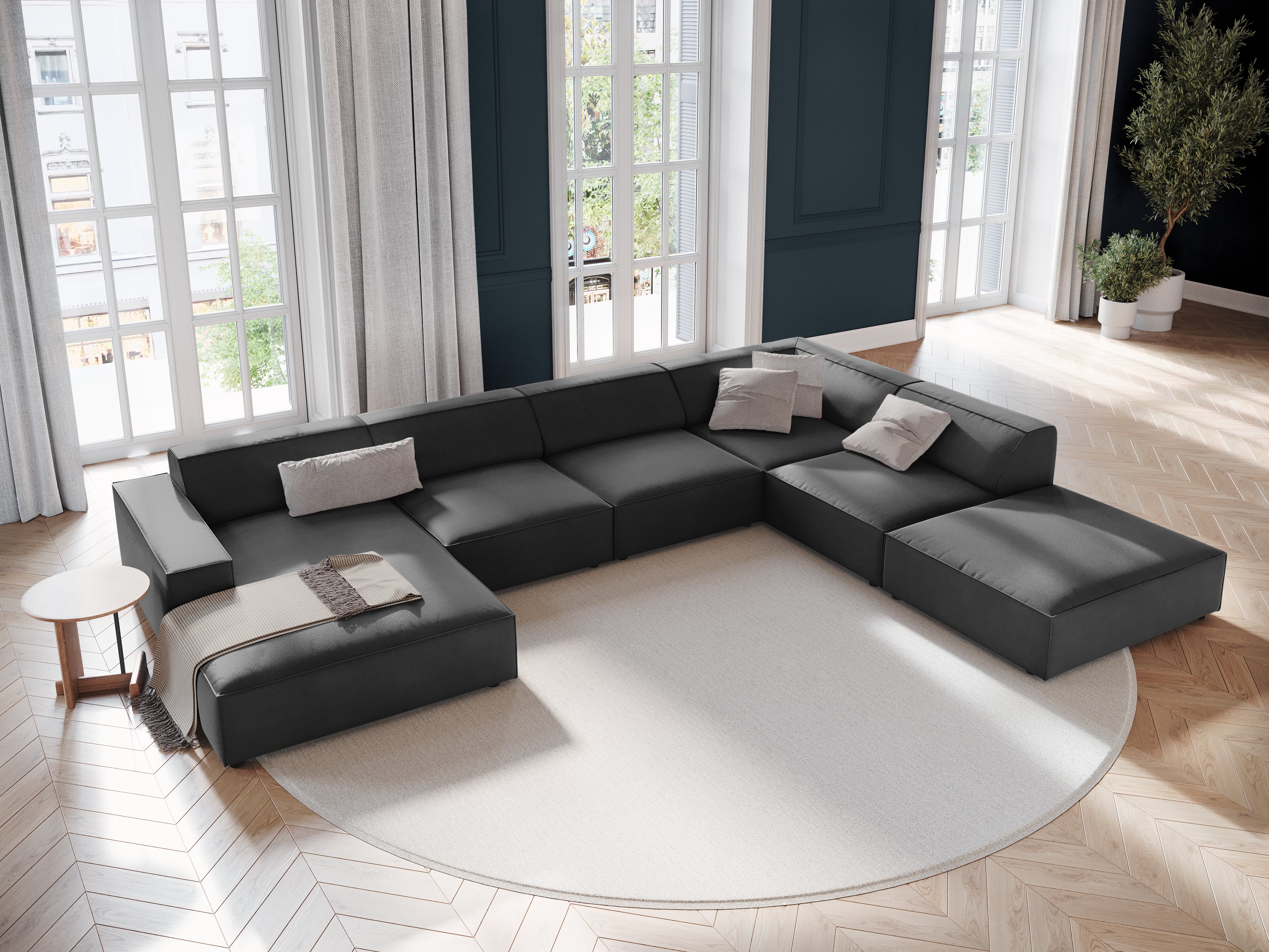 Kutna garnitura Jodie 361x258cm, Materijal: Baršun