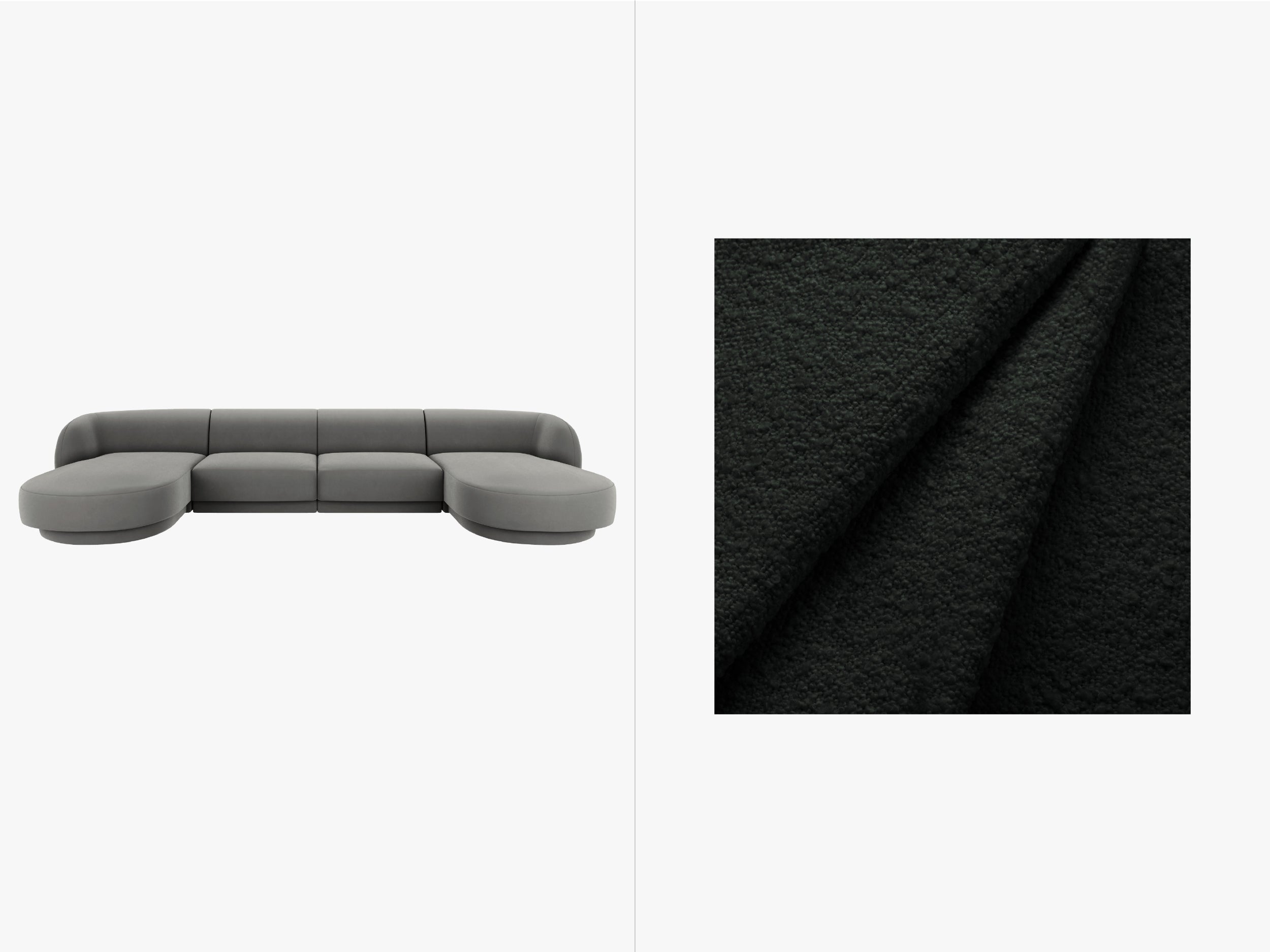 Kutna garnitura Miley 330x156cm, Materijal: Boucle