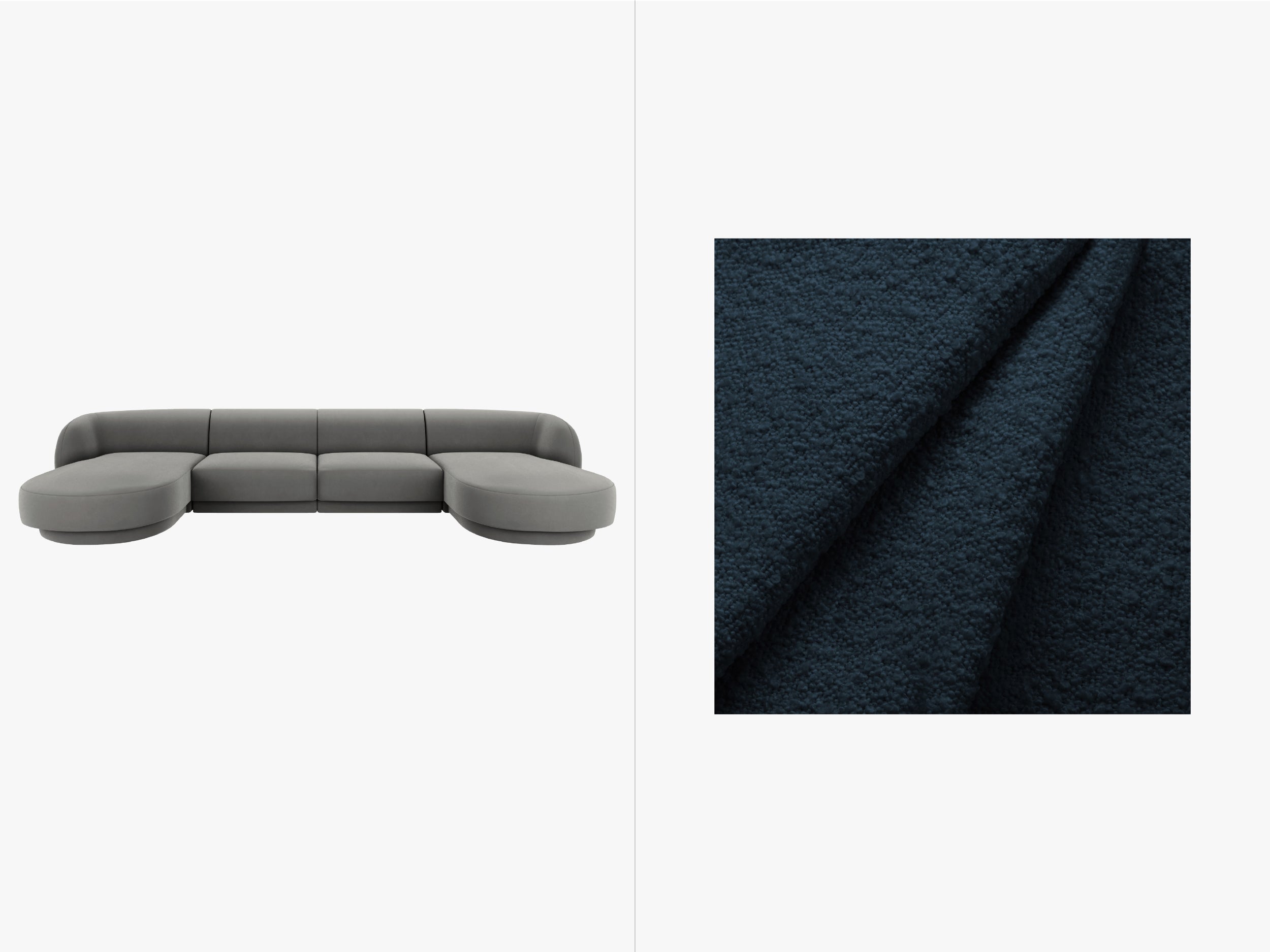 Kutna garnitura Miley 330x156cm, Materijal: Boucle